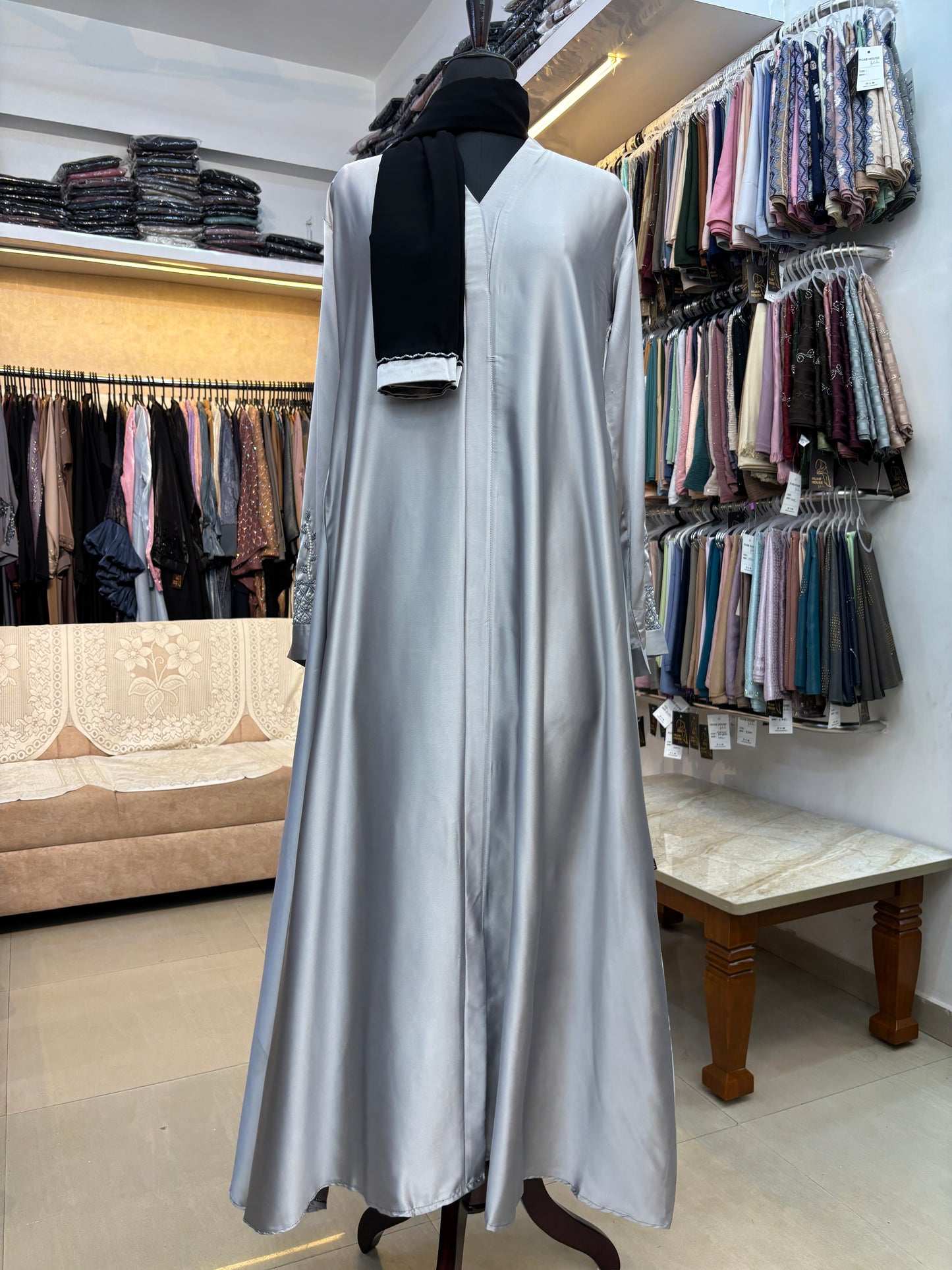 Handwork Imported Satin Fabric Burkha