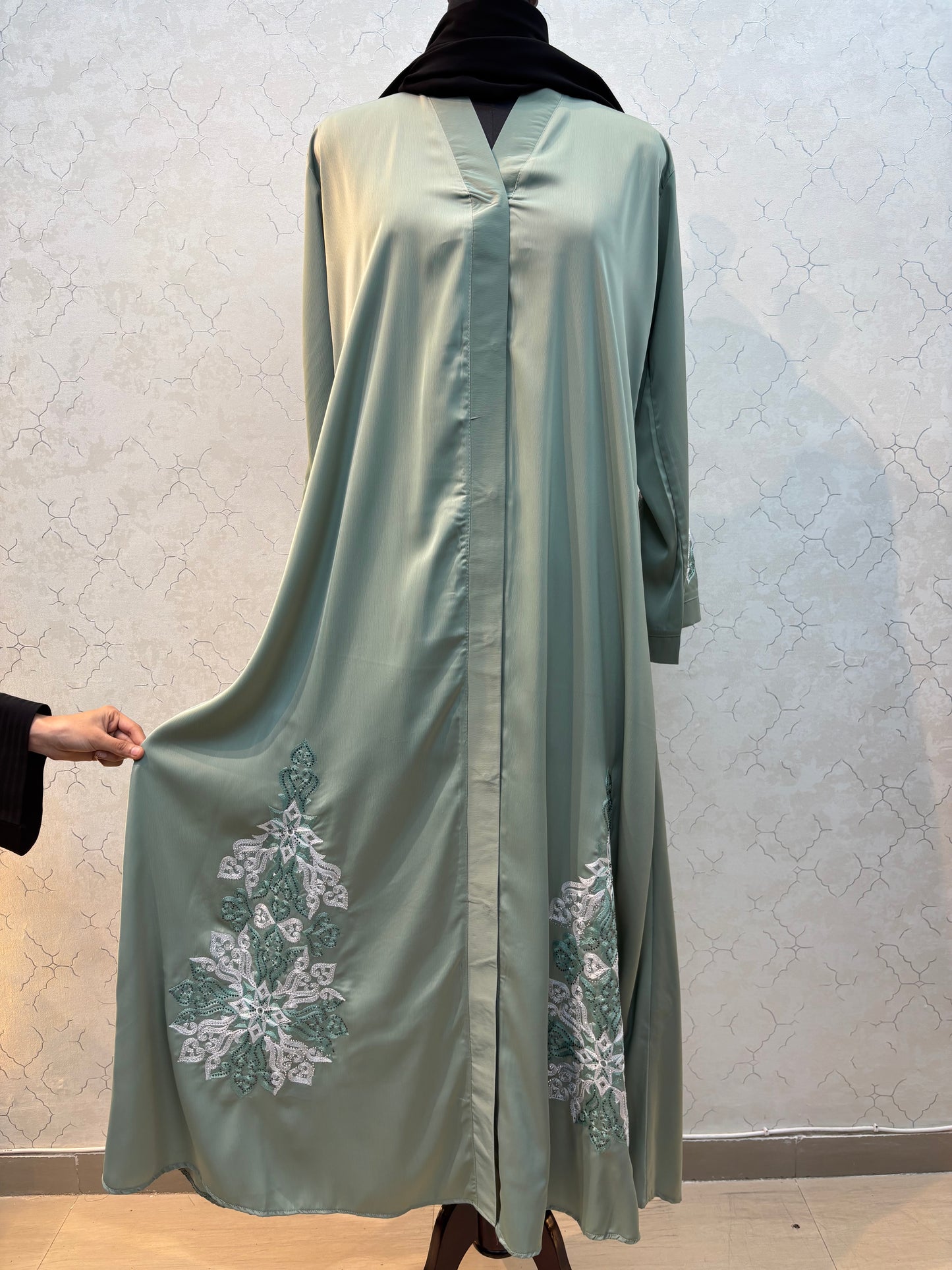 Embroidery Burkha Soft Tick Tok Fabric