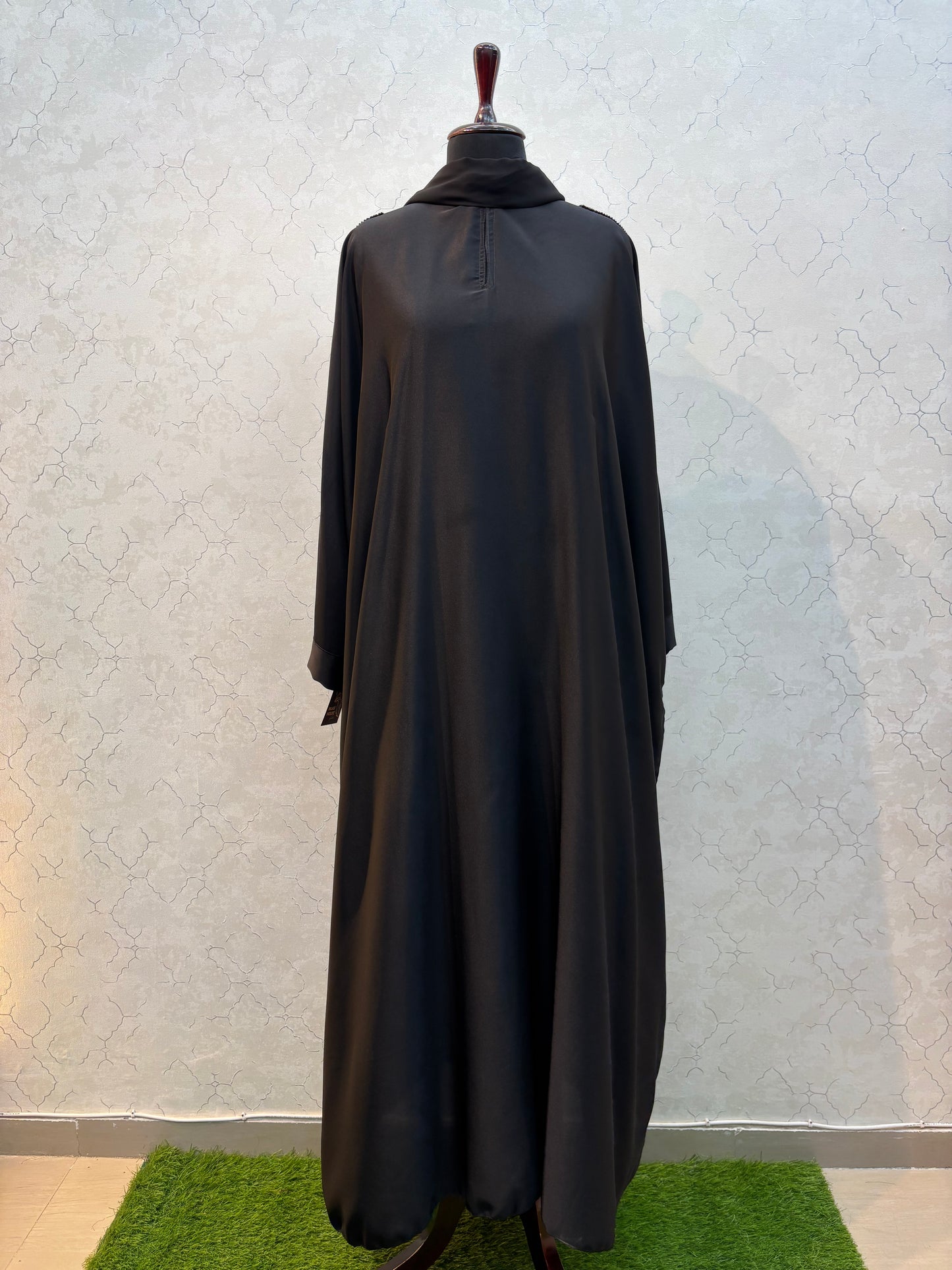 Handwork Abaya Korean Nida Fabric ( free size )