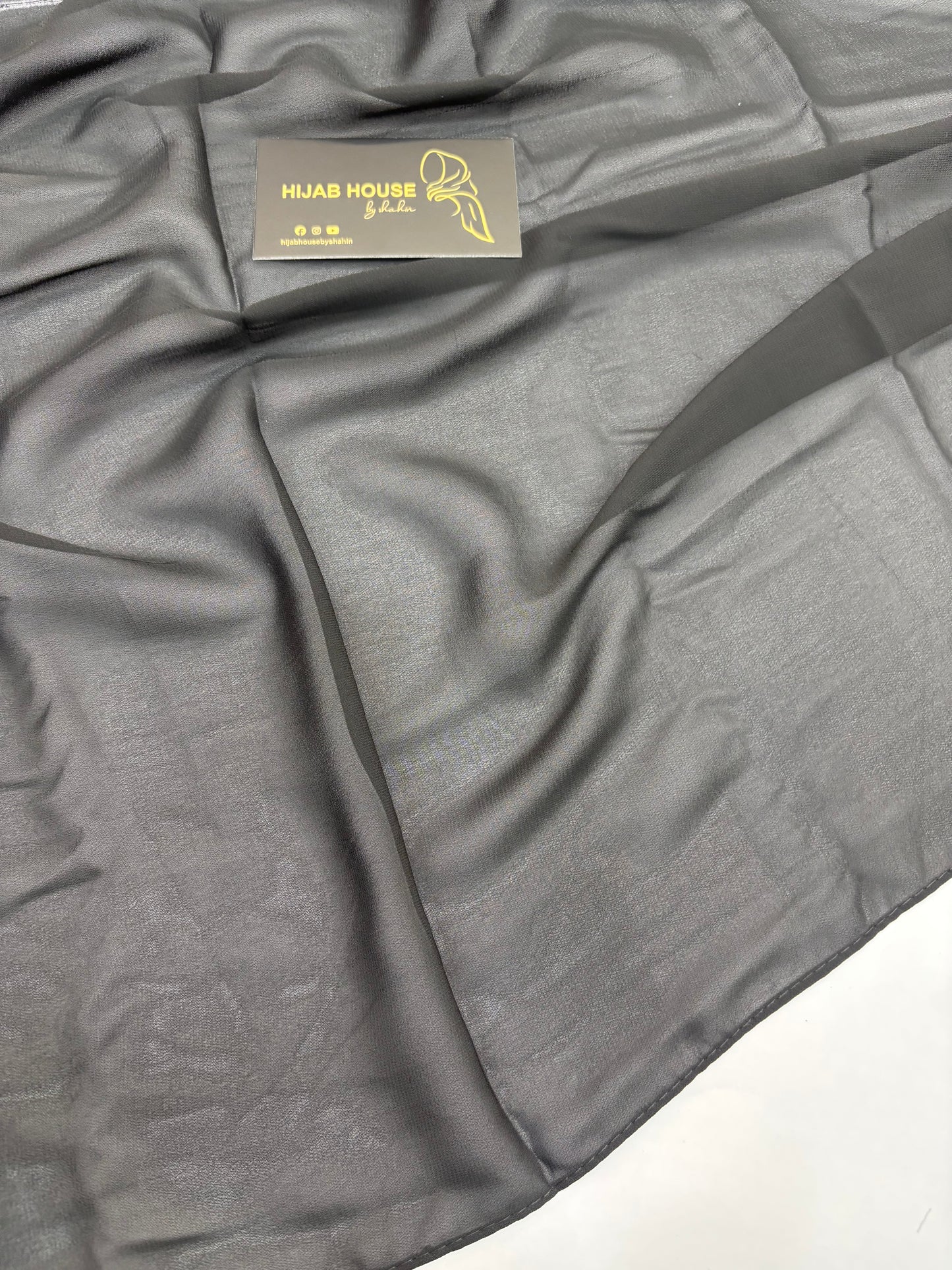 Plain Georgette Hijab Black Colour