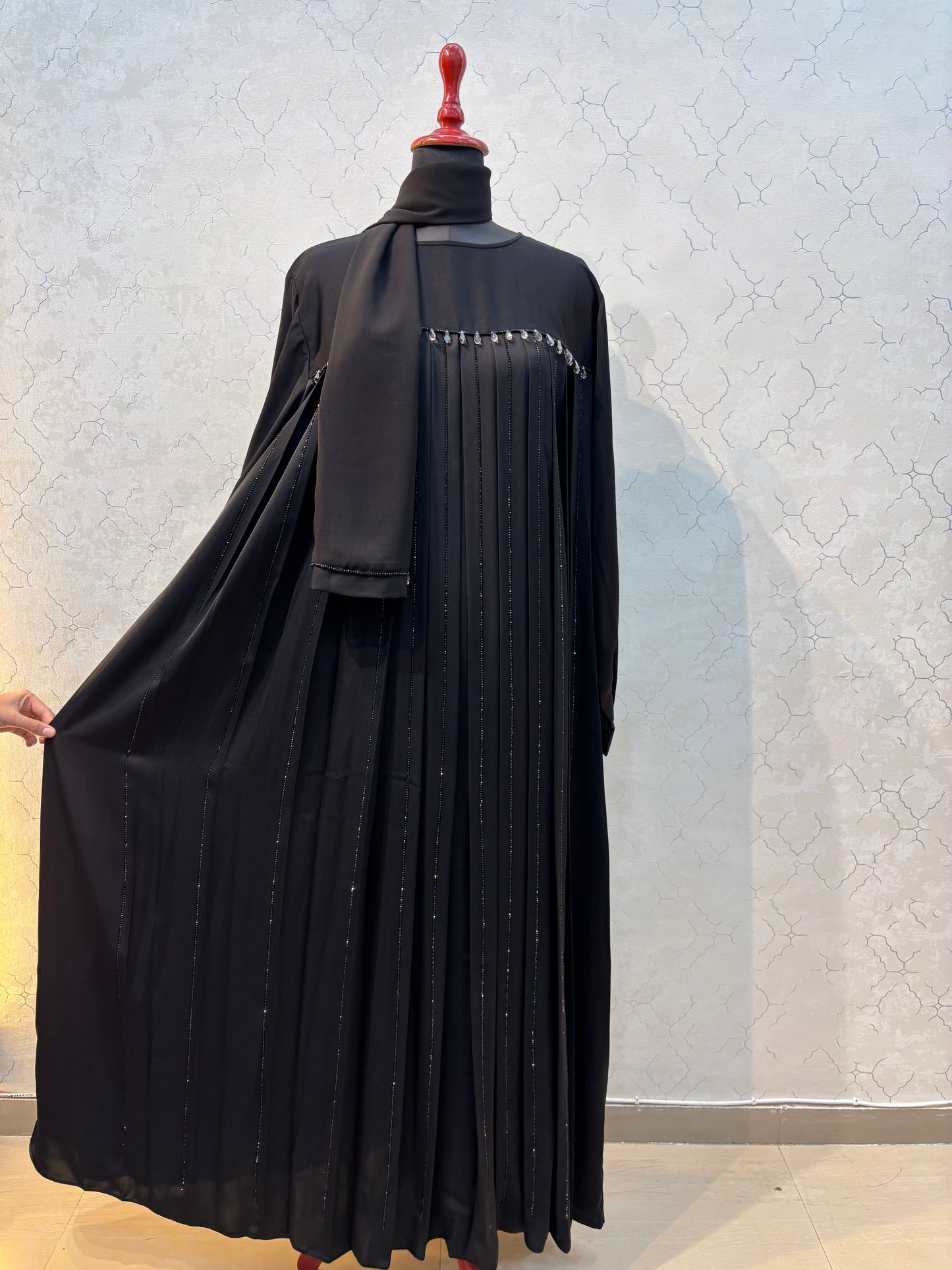 Premium Pearl Embellished Burkha