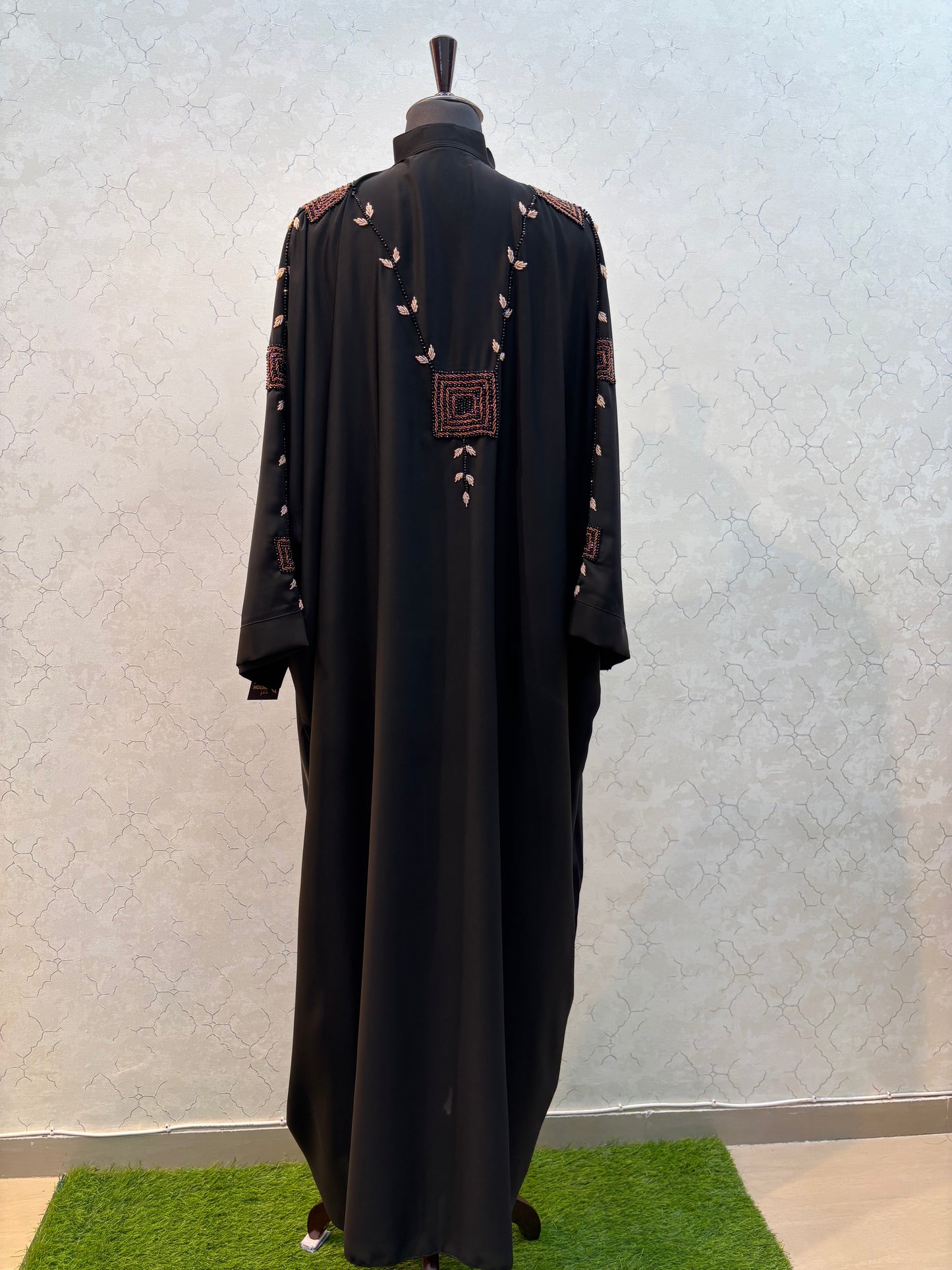 Handwork Abaya Korean Nida Fabric ( free size )