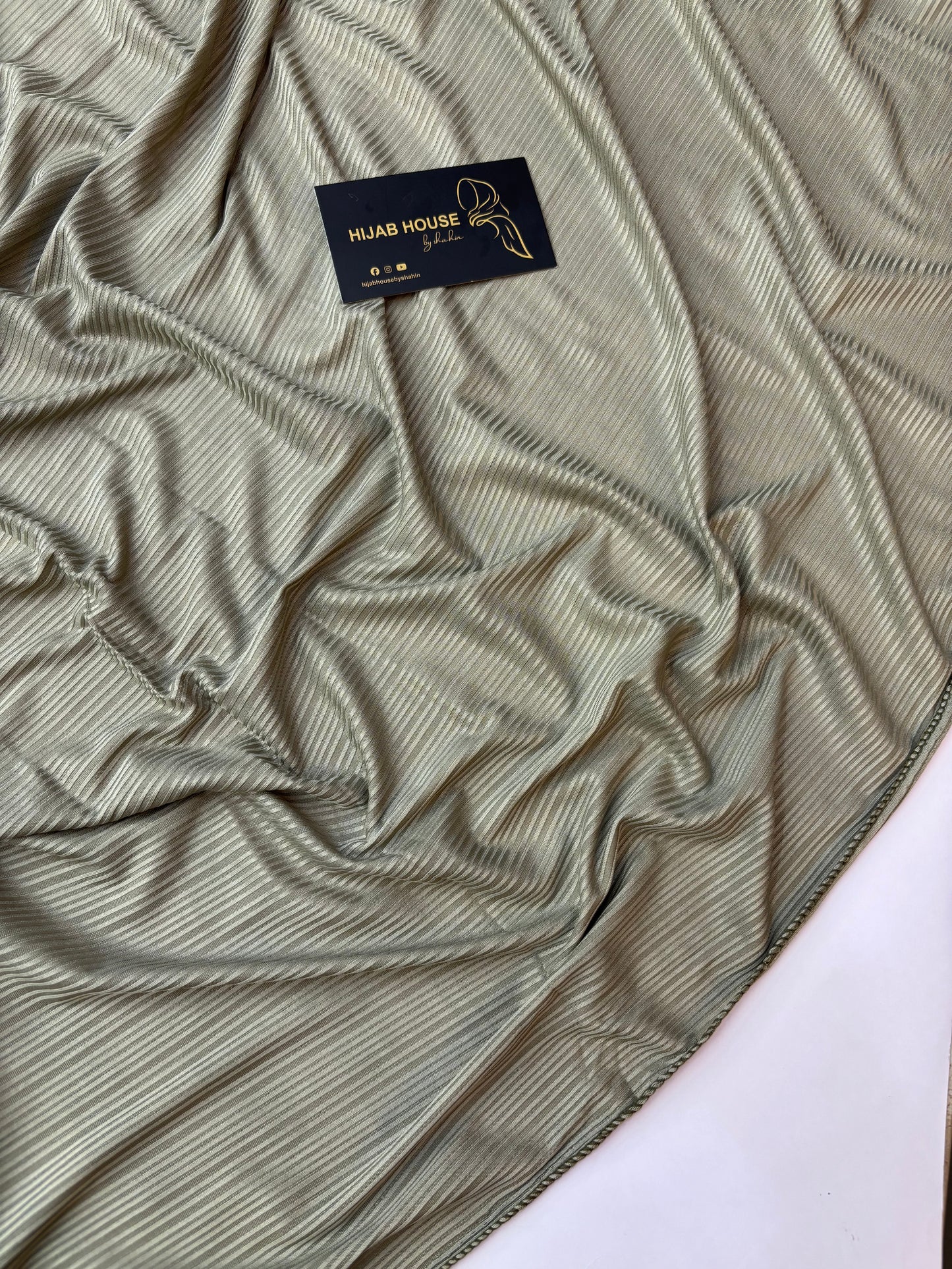 Ribbed Jersey Hijab Olive Sage