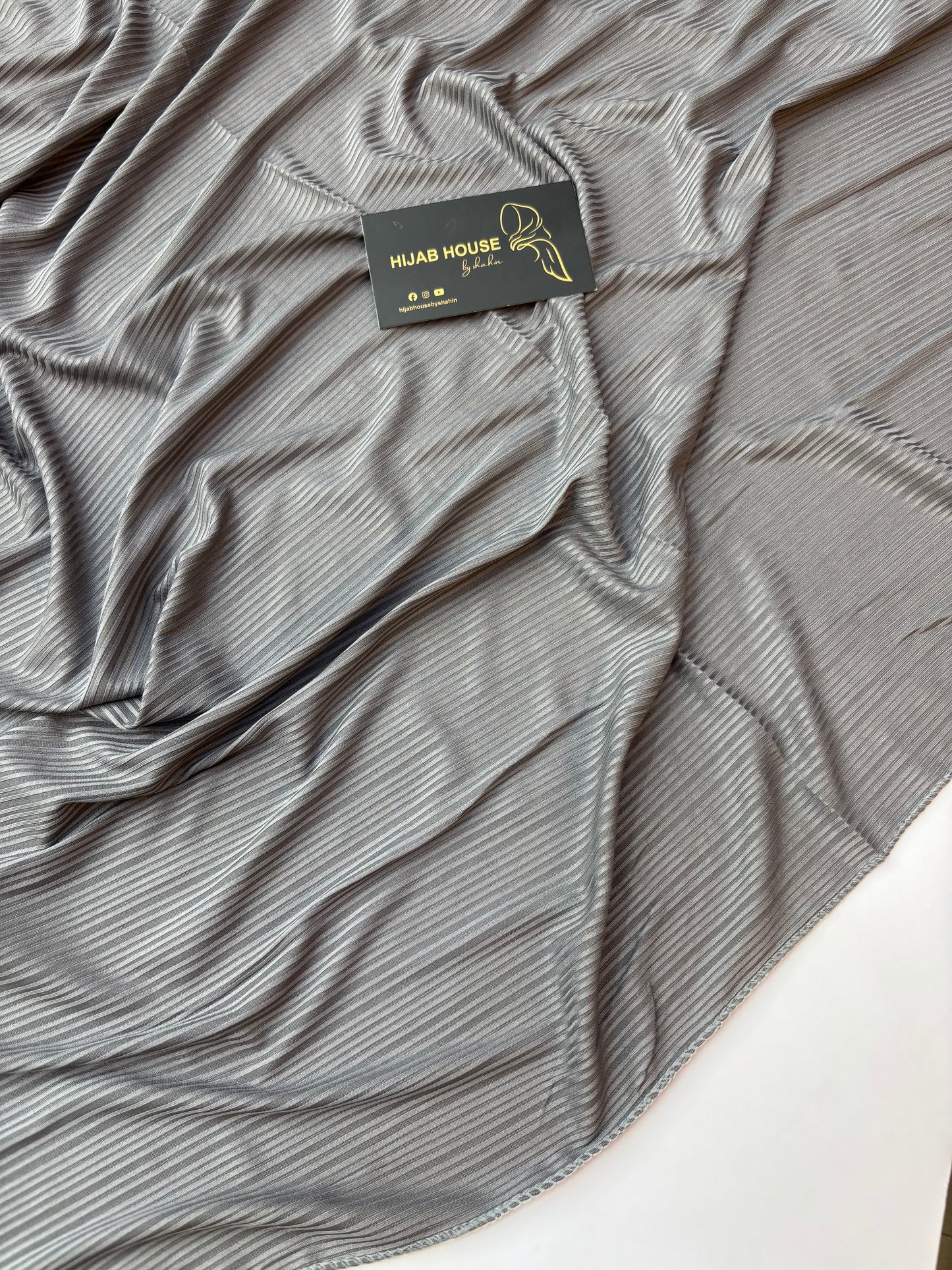 Ribbed Jersey Hijab Charcoal Grey