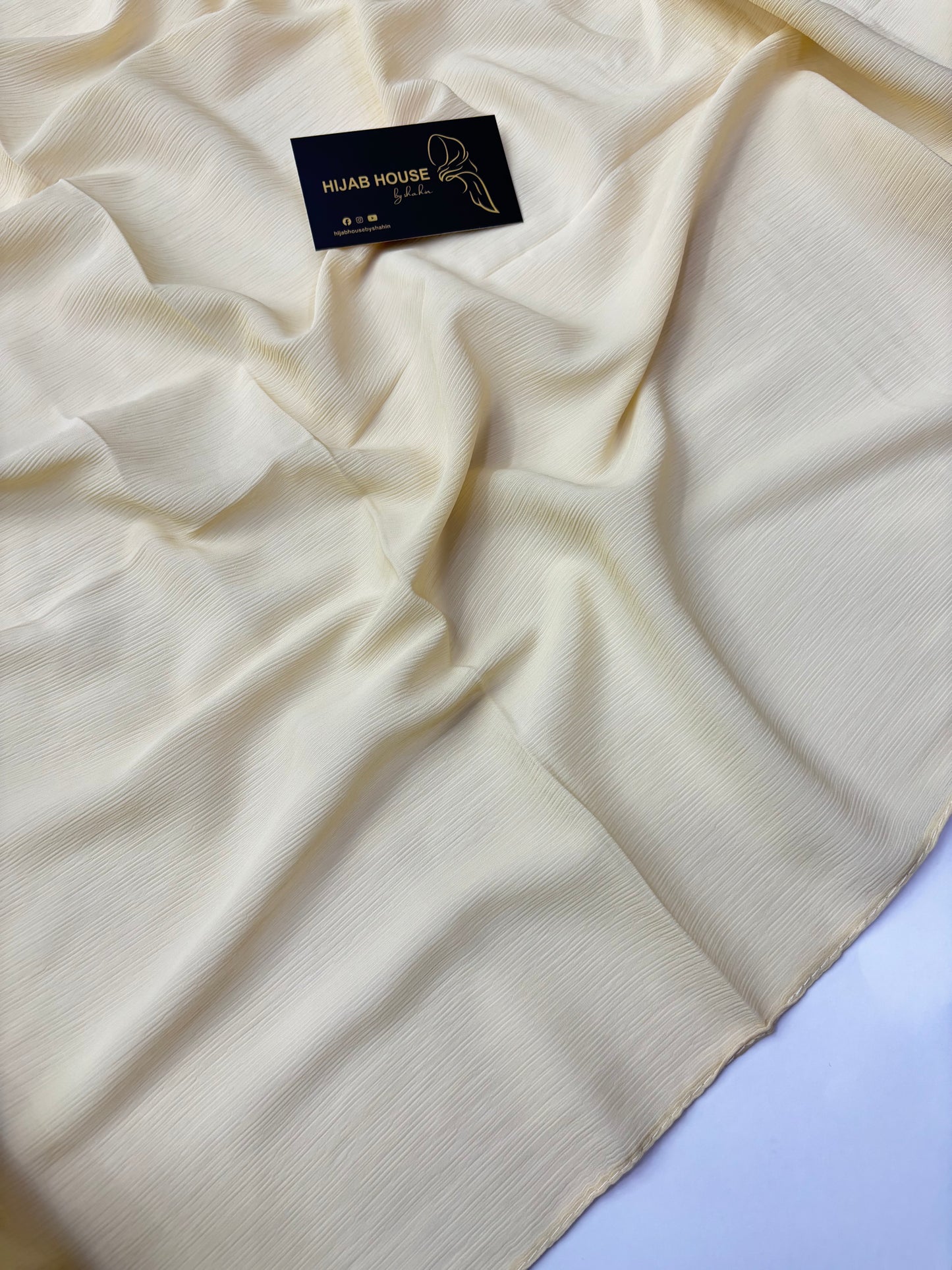 Pleated Chiffon Soft Cream Beige
