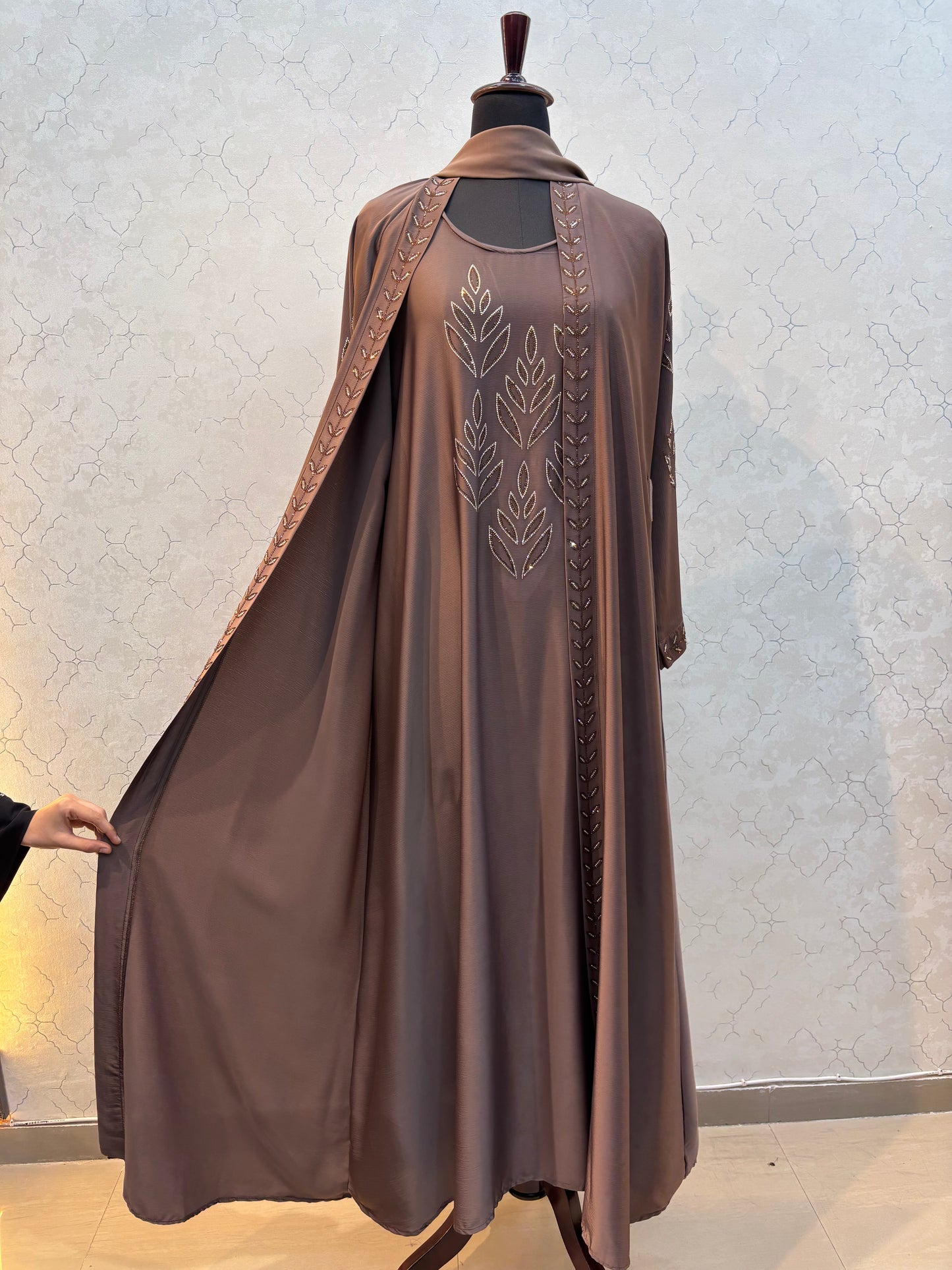 Imported Shrug Burkha with Swarovski Work