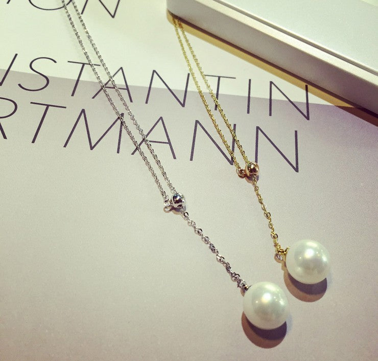 Golden Pearl Whisper Necklace