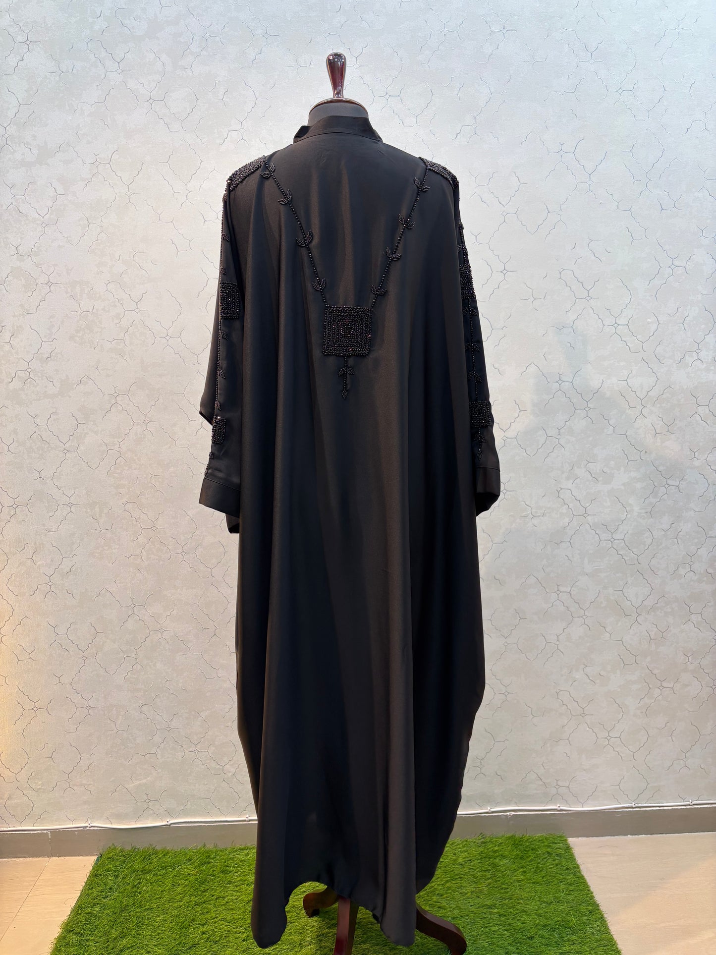 Handwork Abaya Korean Nida Fabric ( free size )