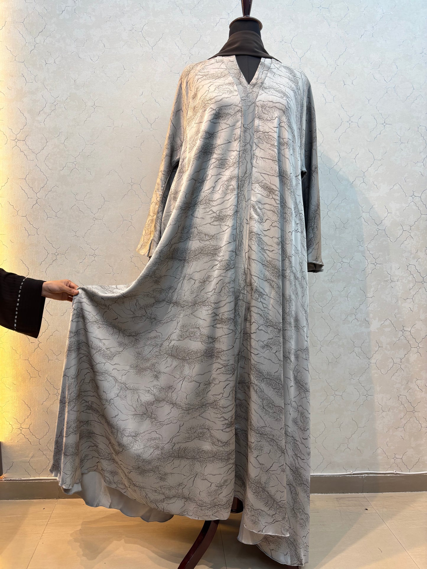 Flaired Umbrella Style Burkha Imported Satin Silk Fabric 60 Length