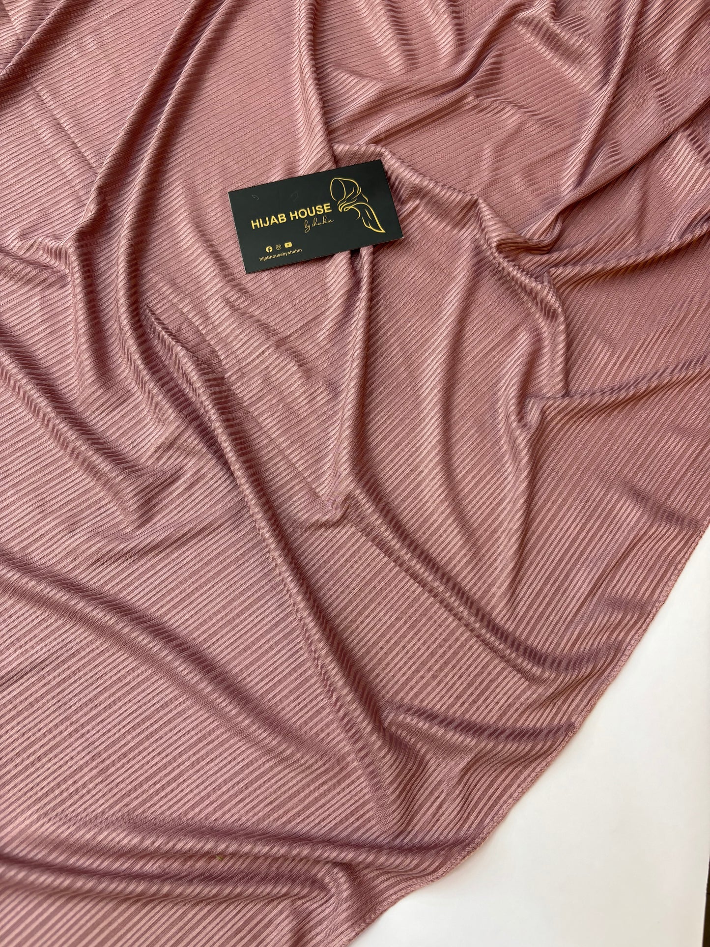 Ribbed Jersey Hijab - Dusty Rose