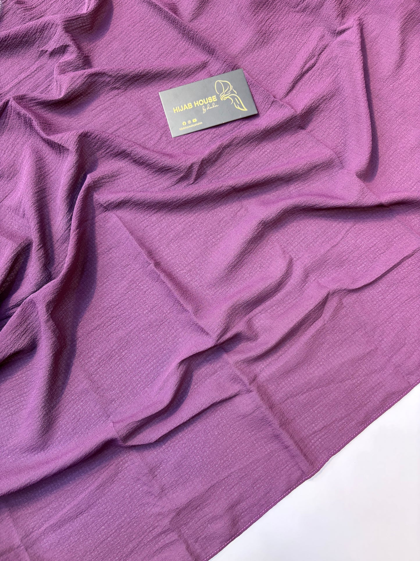 Textured Georgette Chiffon Hijab Deep Plum