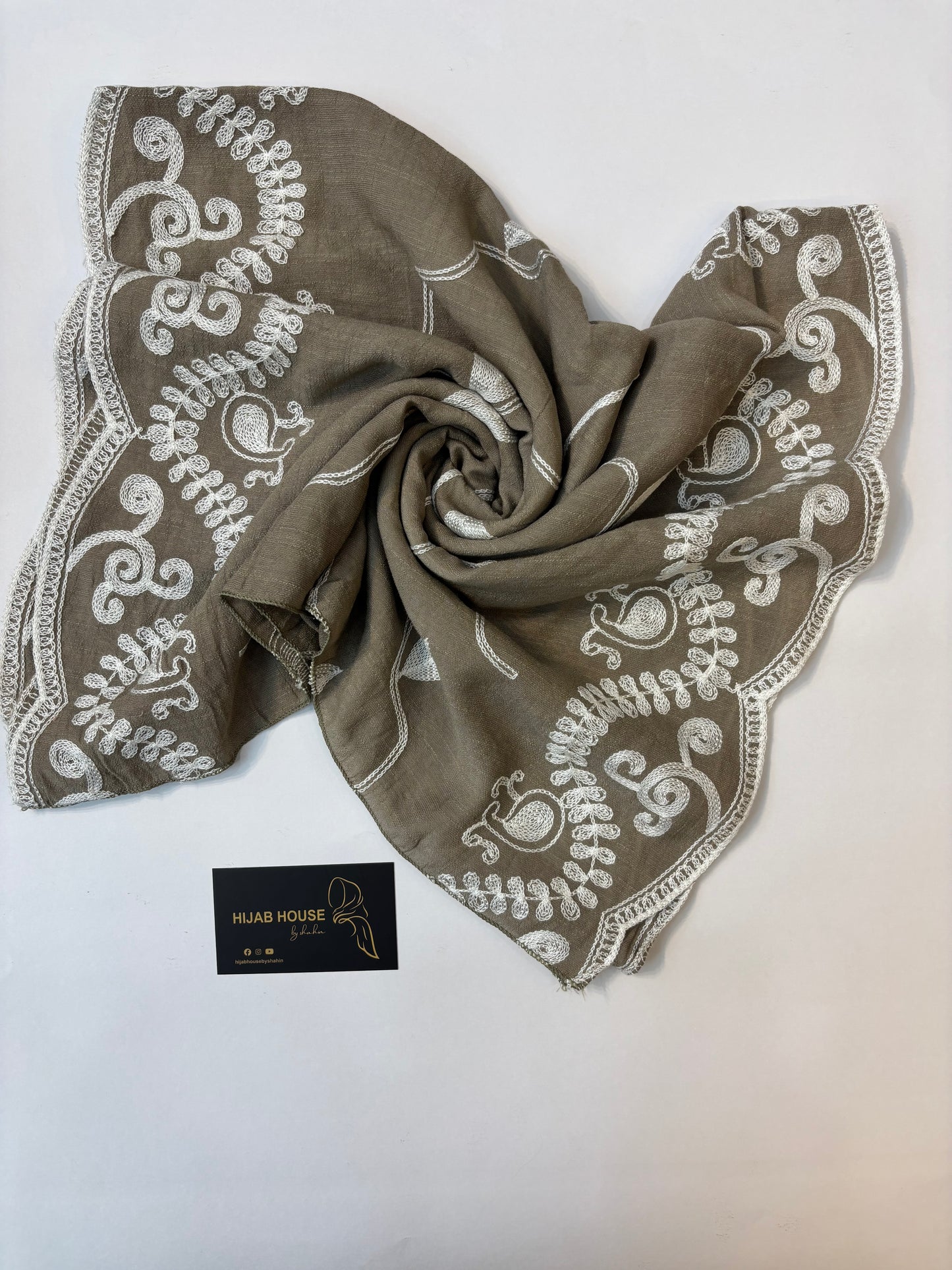 Cotton Embroidered Hijab