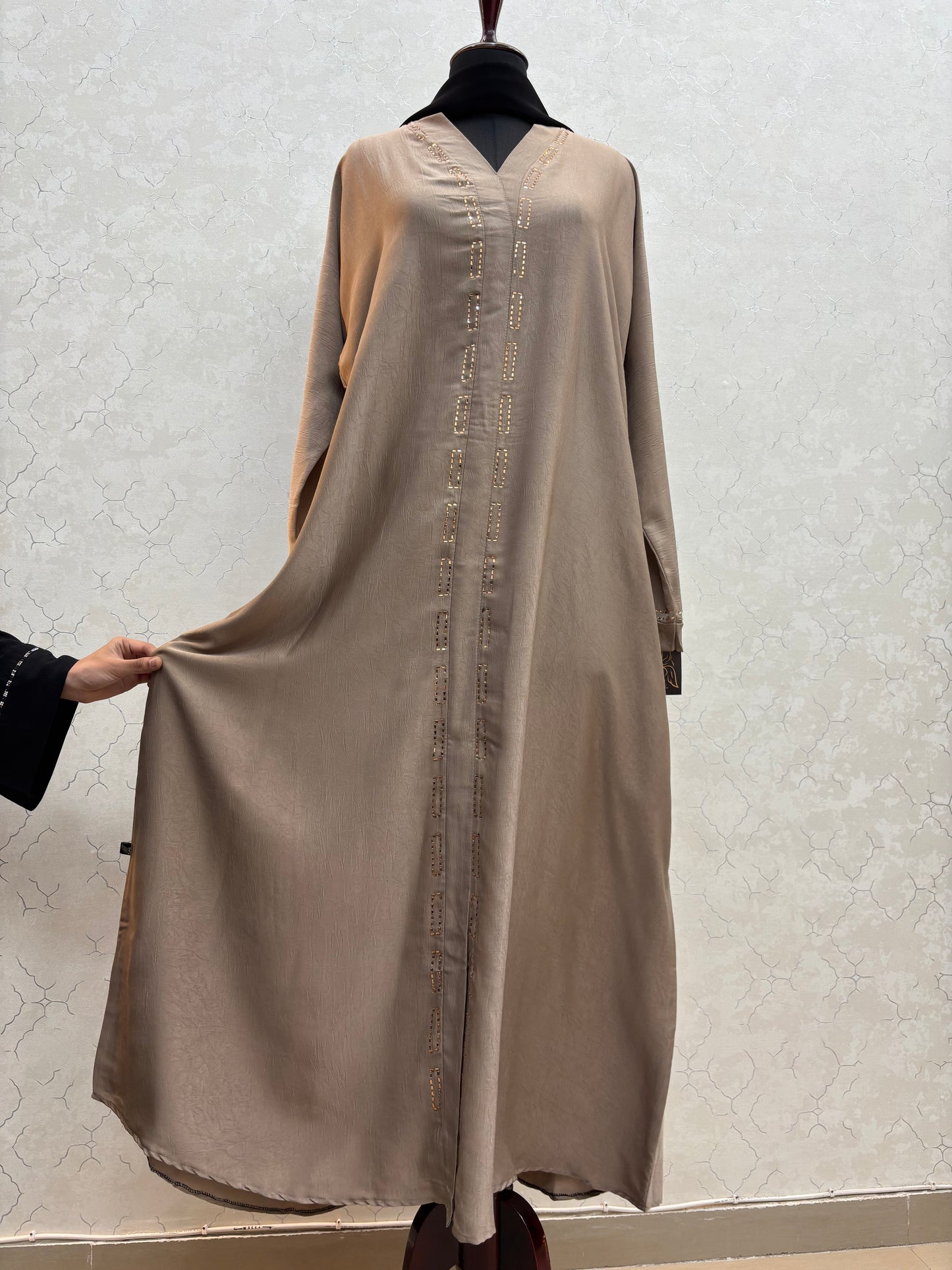 Crush Marble Flowy Fabric Burkha
