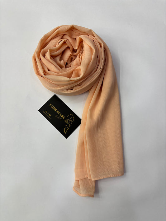 Pleated Chiffon Soft Peach