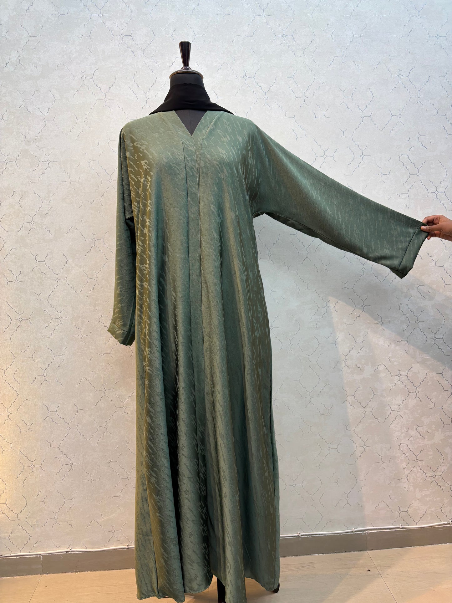 Textured Pattern Korean Nida Fabric Burkha