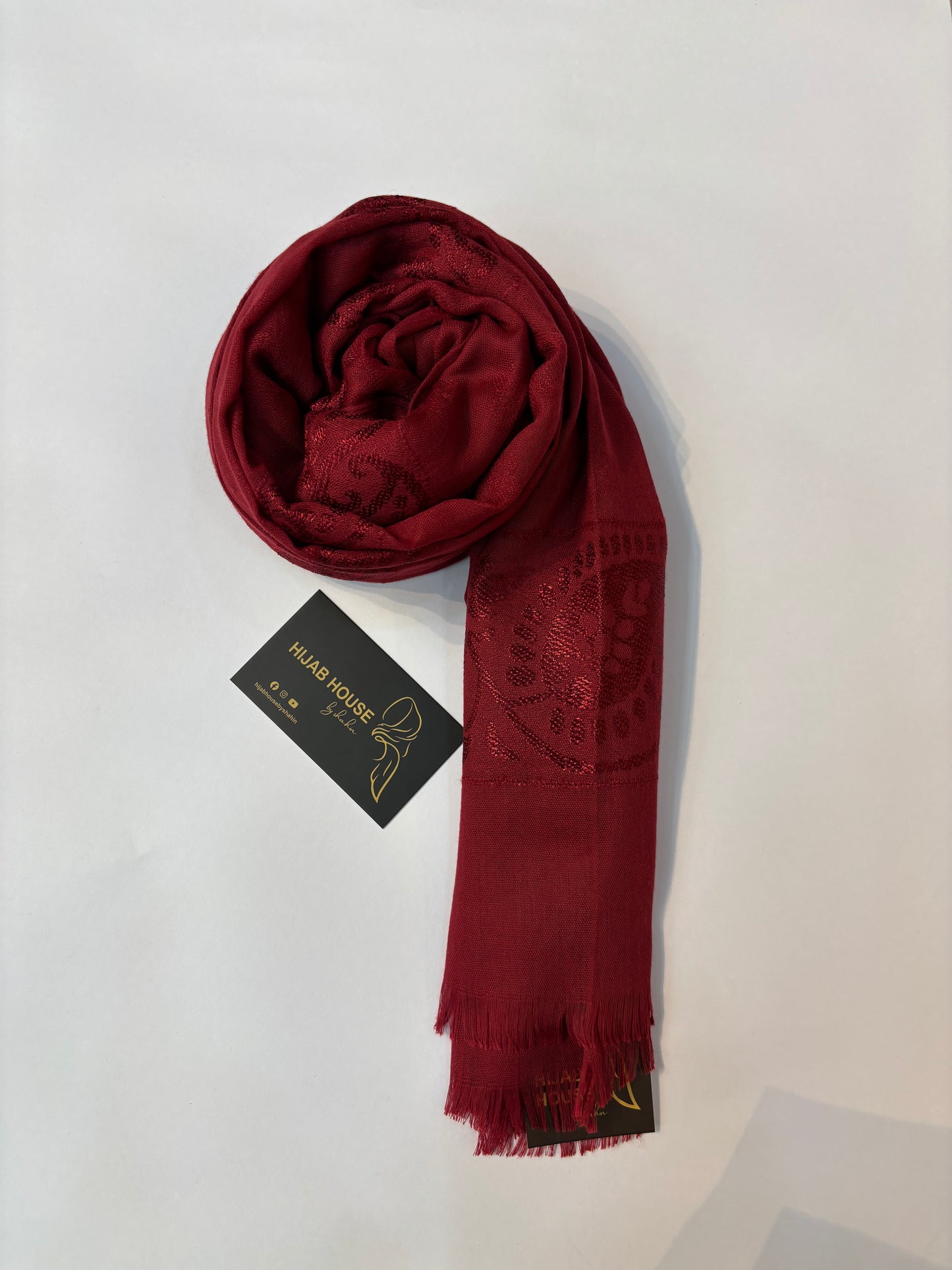 Soft Cotton Fabric Hijab Dark Red