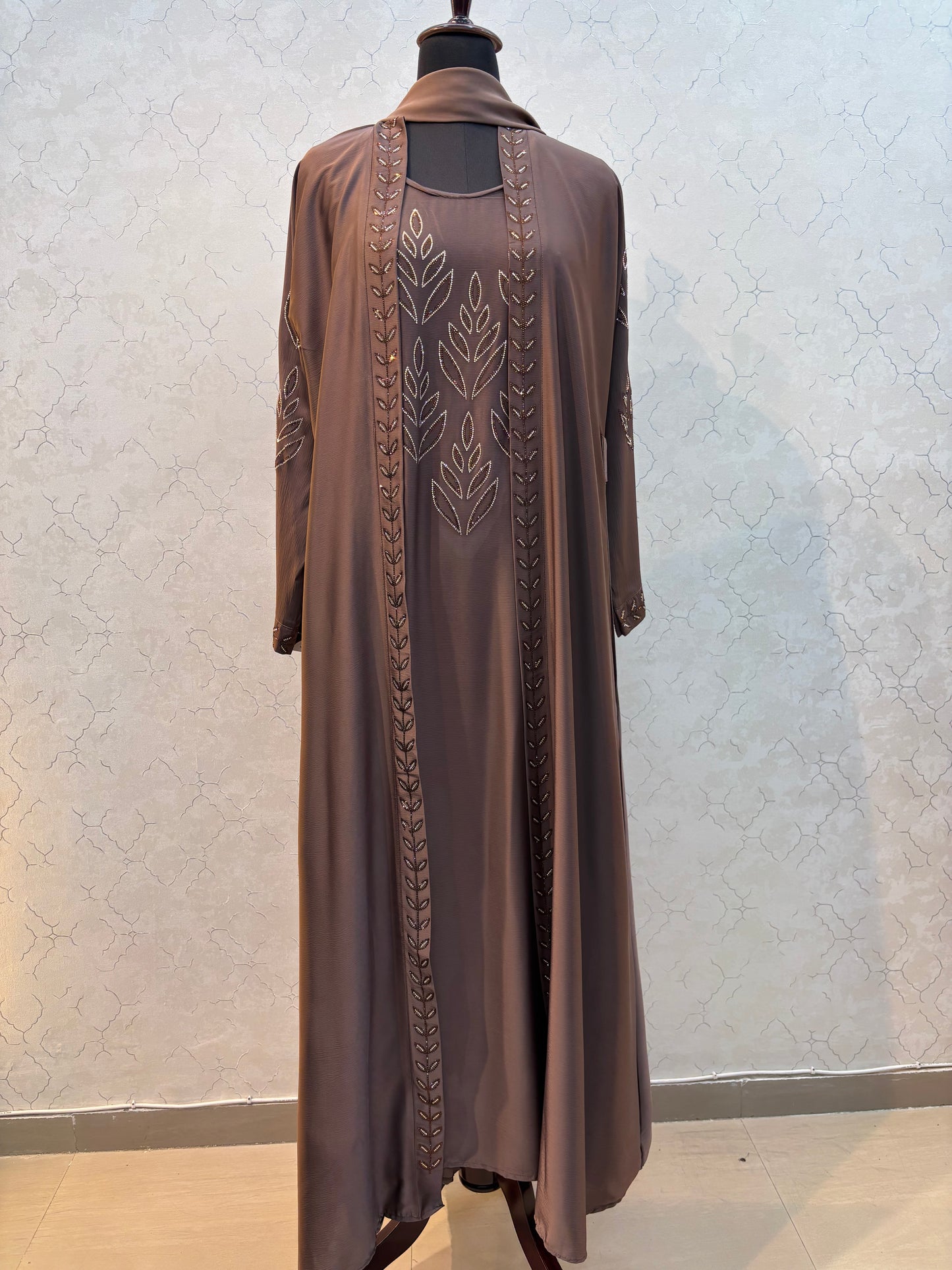 Imported Shrug Burkha with Swarovski Work