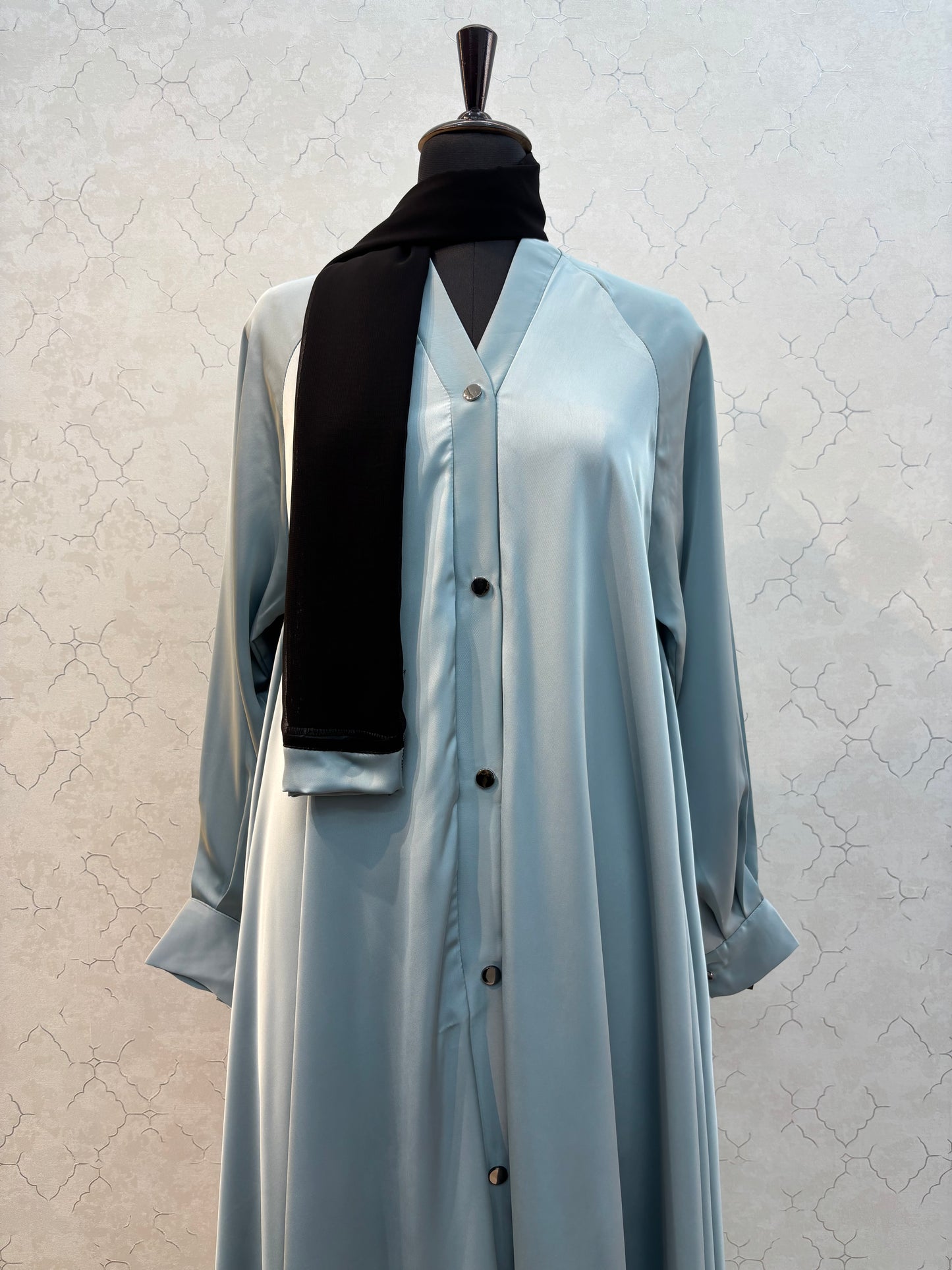Flaired Umbrella Style Burkha Imported Satin Silk Fabric