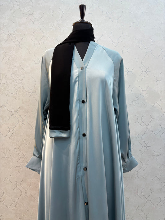 Flaired Umbrella Style Burkha Imported Satin Silk Fabric