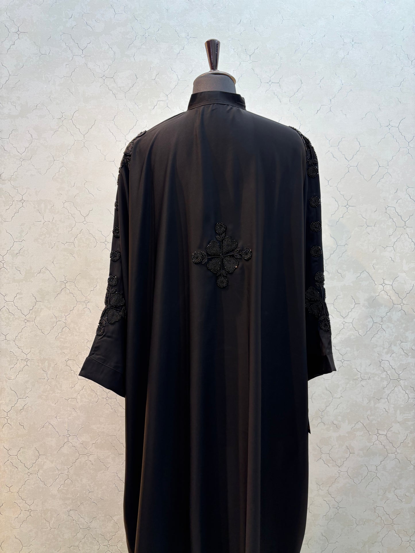 Handwork Abaya Korean Nida Fabric ( free size )