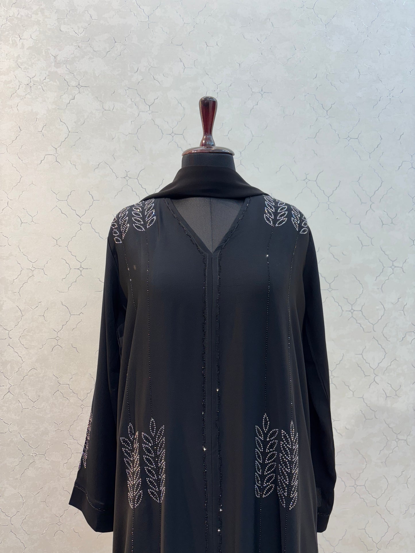 Premium Swarovski Burkha Imported Tick Tok Fabric 56