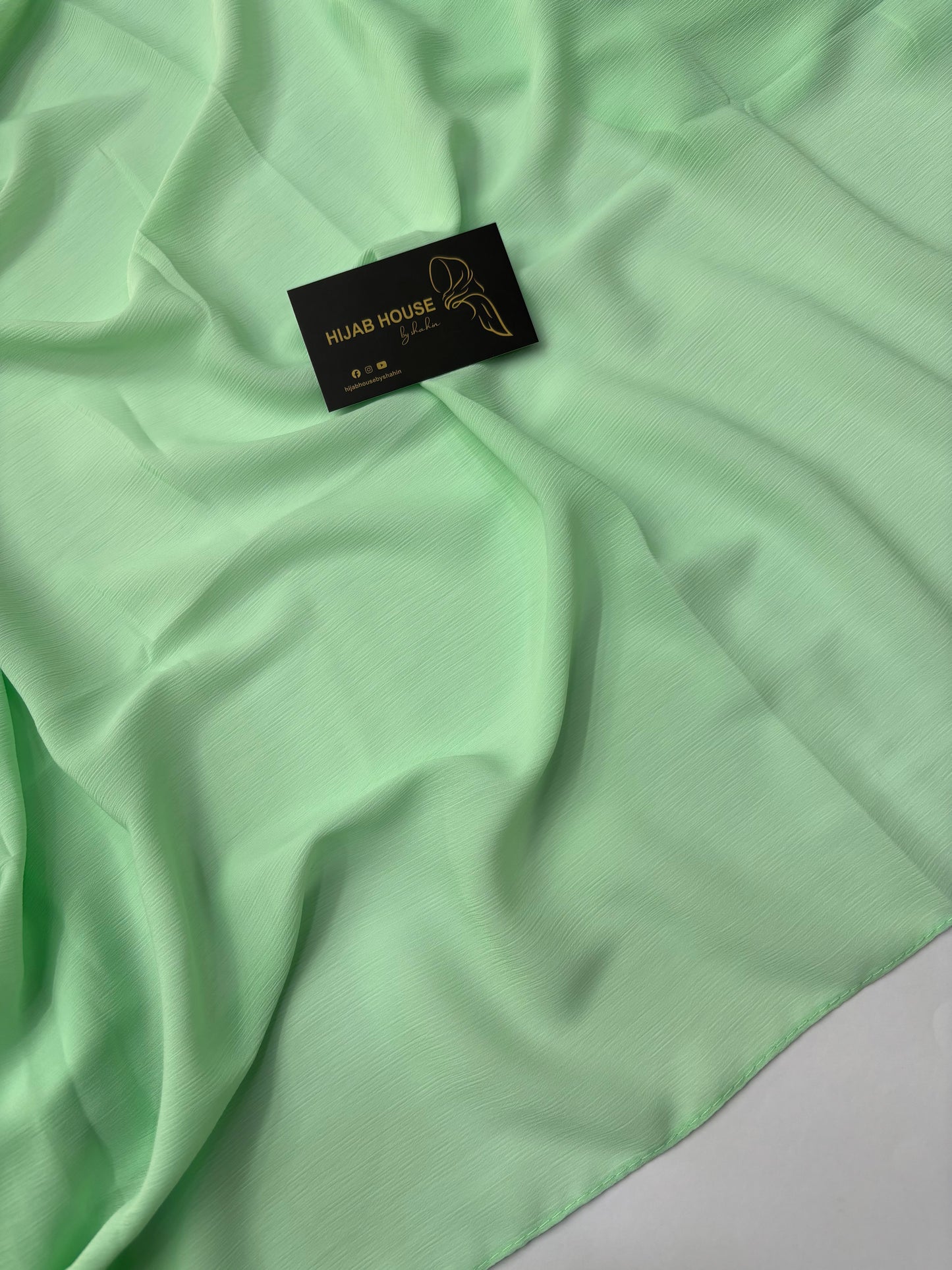 Pleated Chiffon Pastel Green