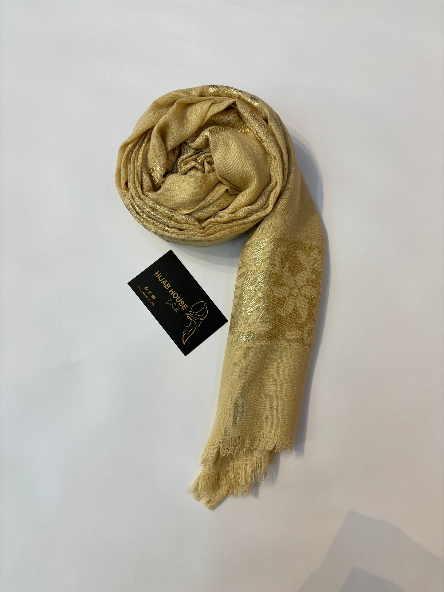 Soft Cotton Fabric Hijab Golden Beige