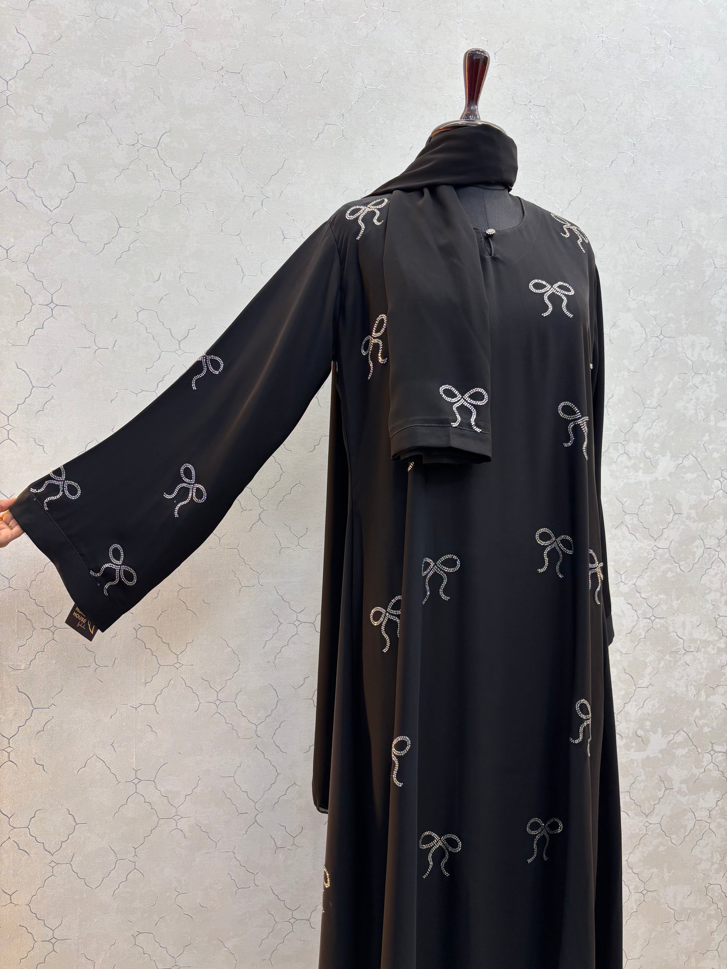 Premium Swarovski Burkha Imported Nida Fabric