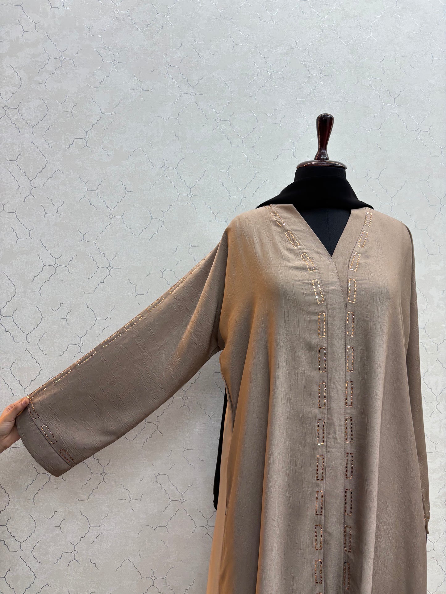 Crush Marble Flowy Fabric Burkha