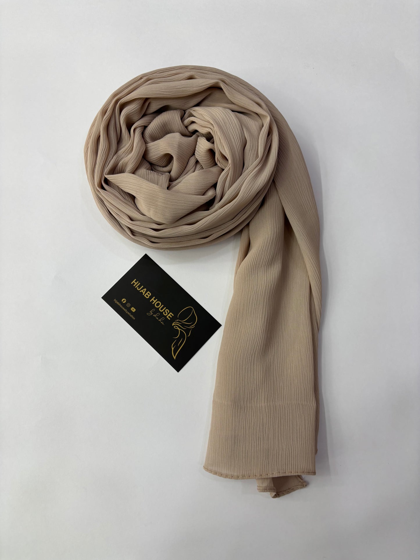 Pleated Chiffon Soft Nude Beige