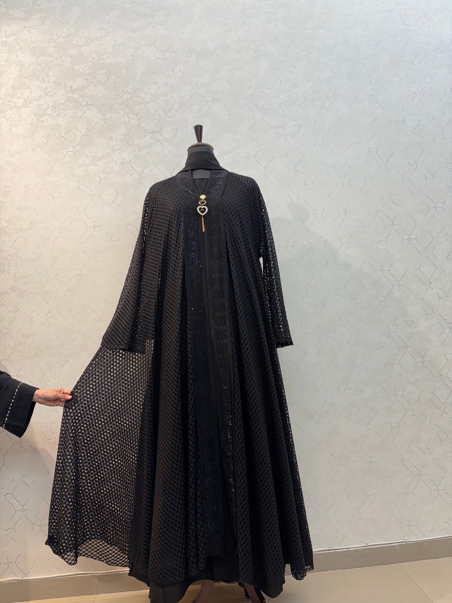 Shrug Burkha with premium textured net fabric