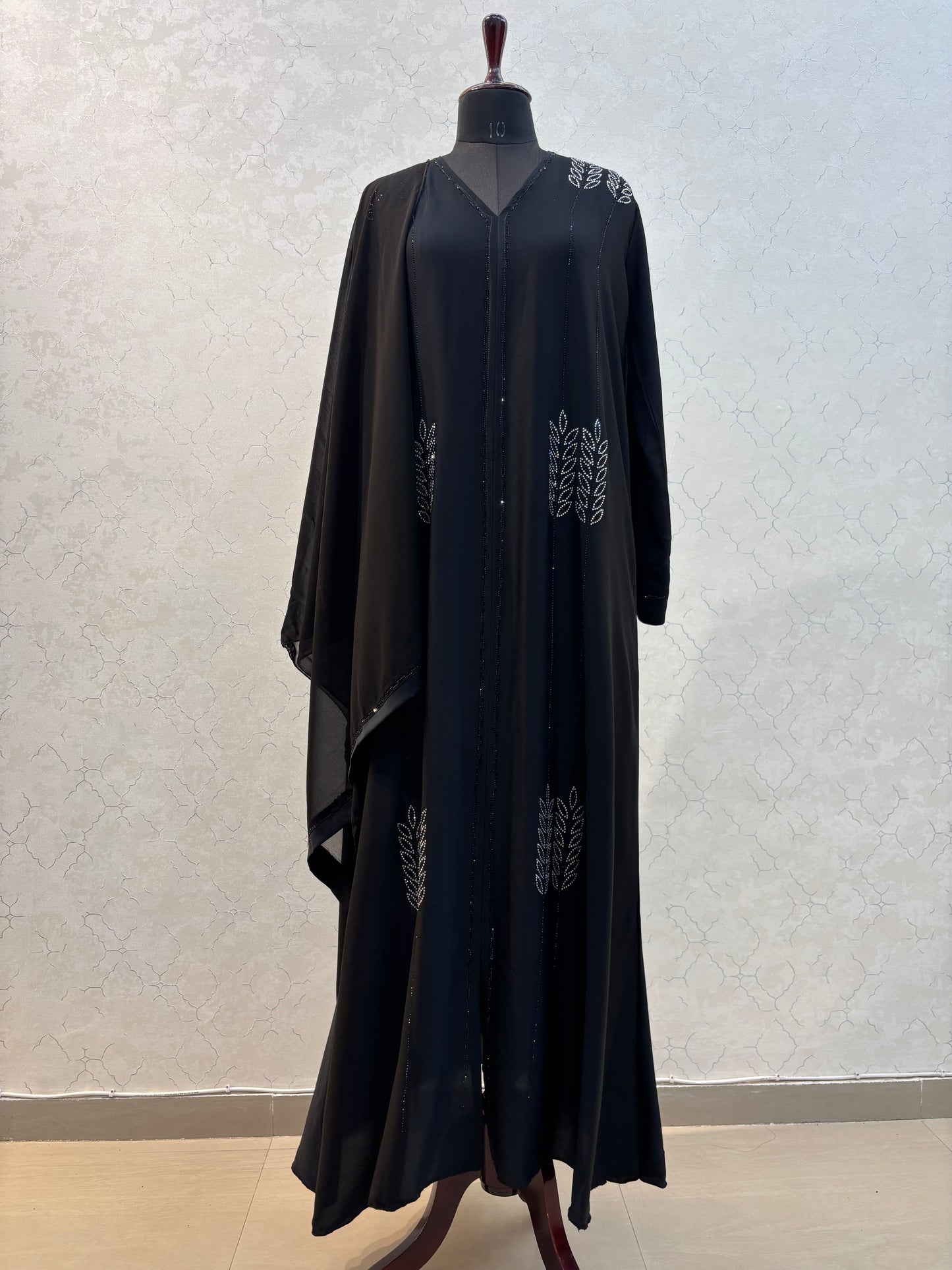 Premium Swarovski Burkha Imported Tick Tok Fabric 56