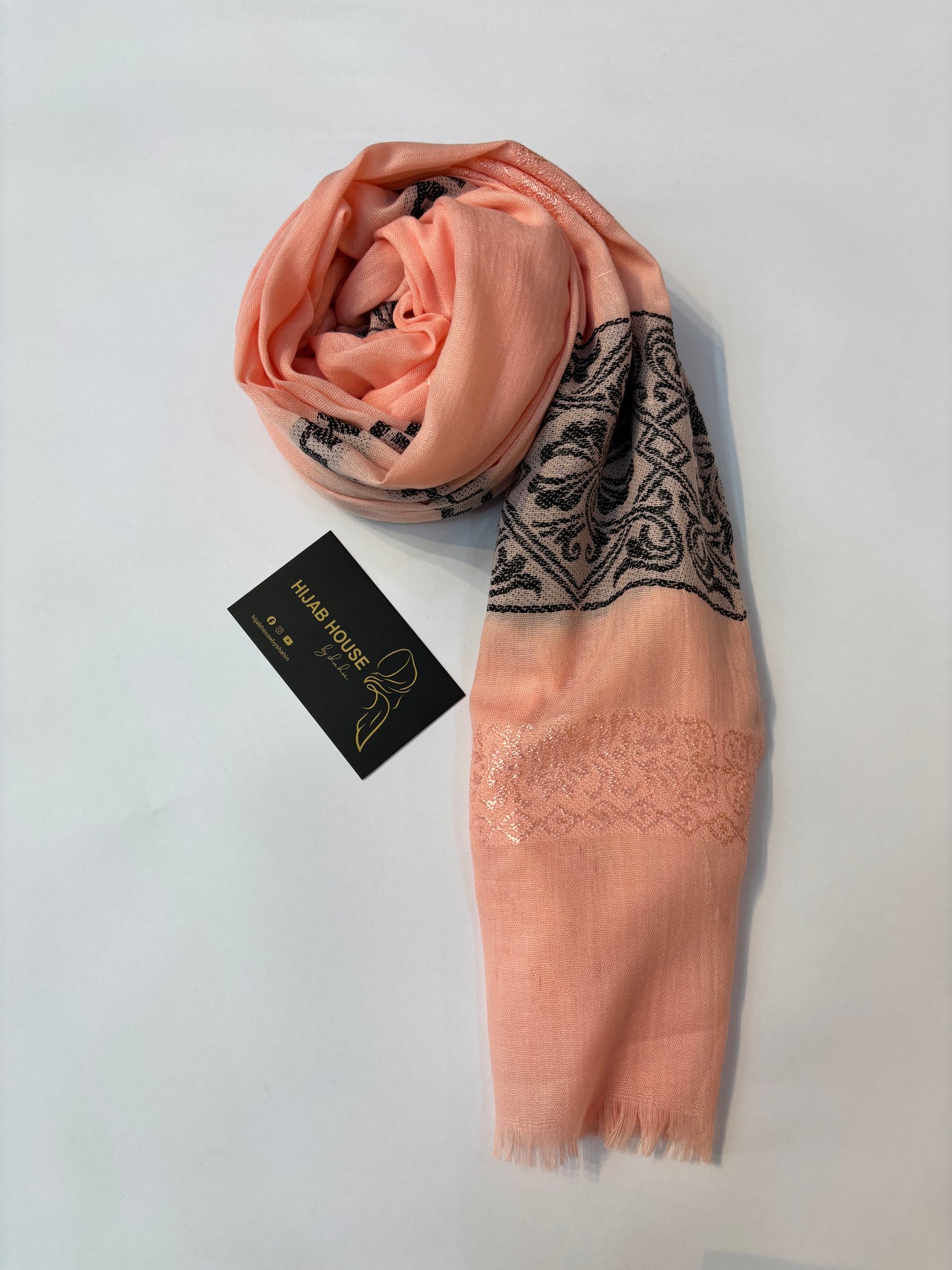 Soft Cotton Fabric Hijab Peach Blush