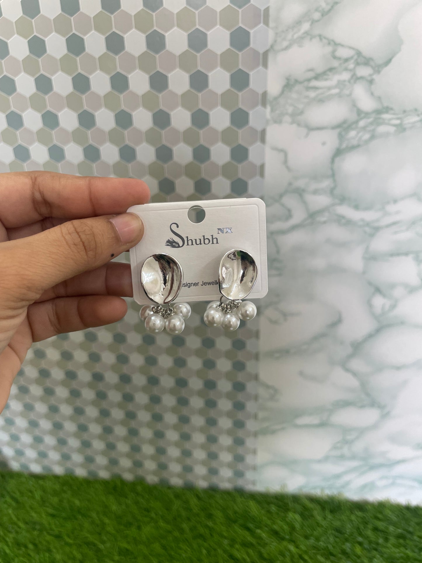 Pearl Silver Earrings