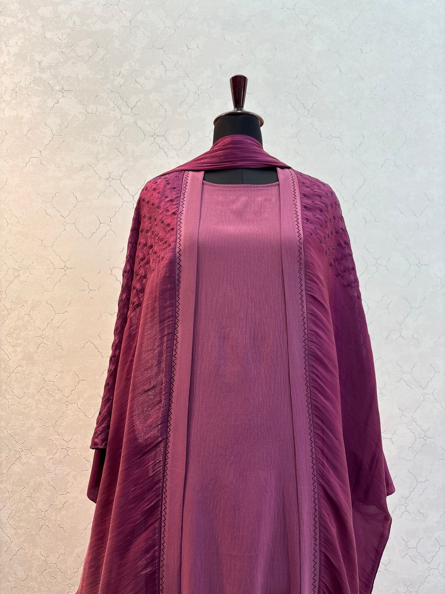 Elegant Abaya with flowy cape 55
