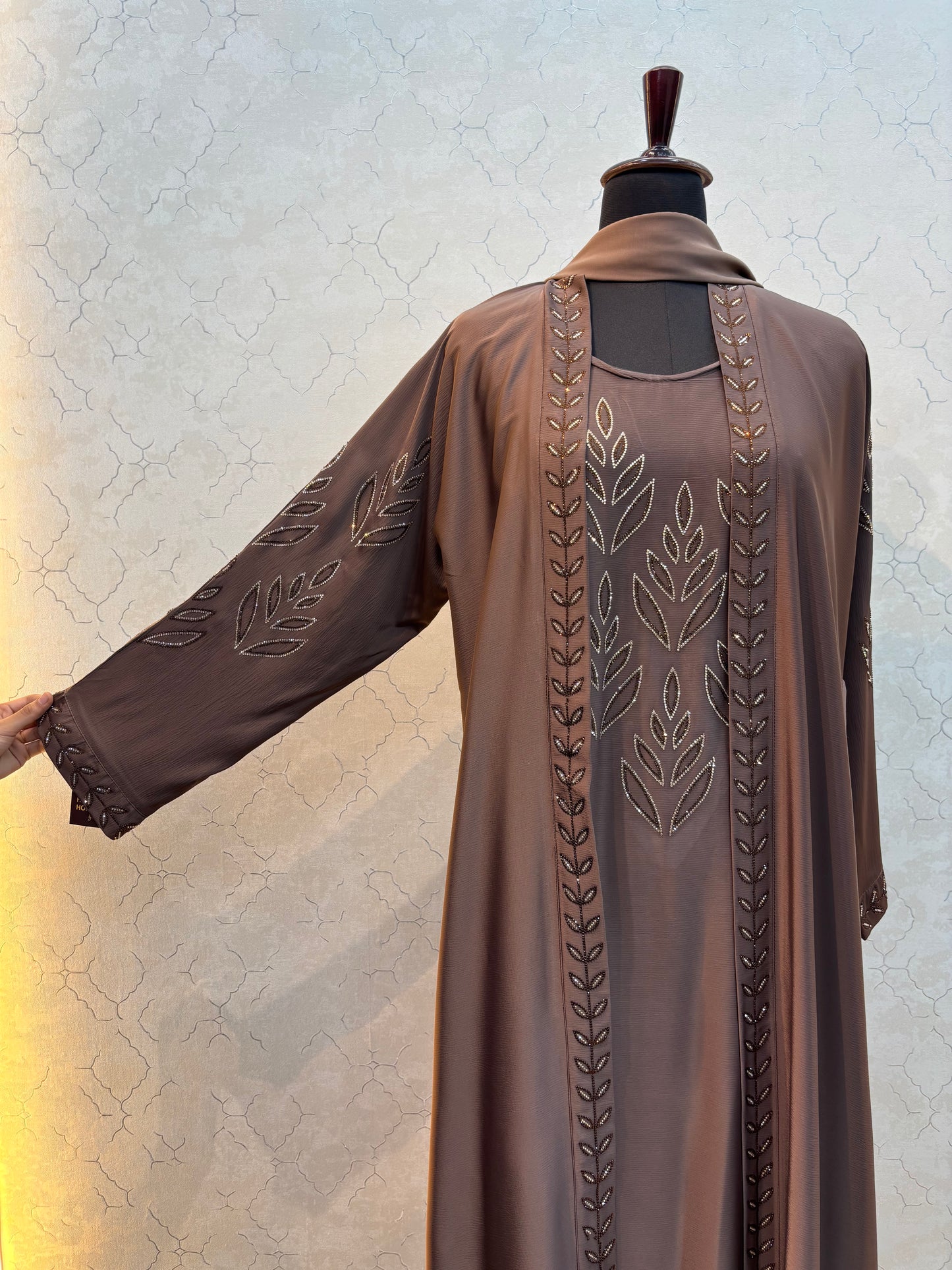 Imported Shrug Burkha with Swarovski Work