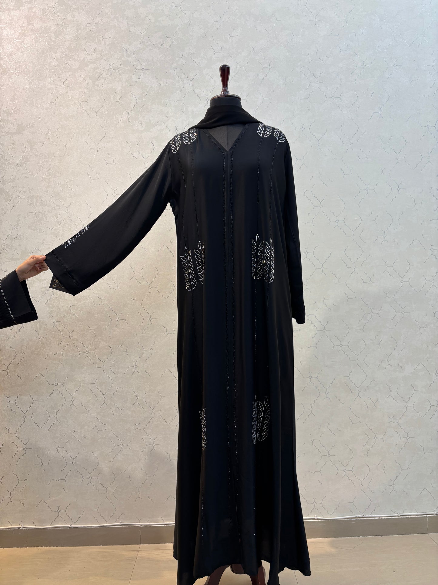Premium Swarovski Burkha Imported Tick Tok Fabric 56