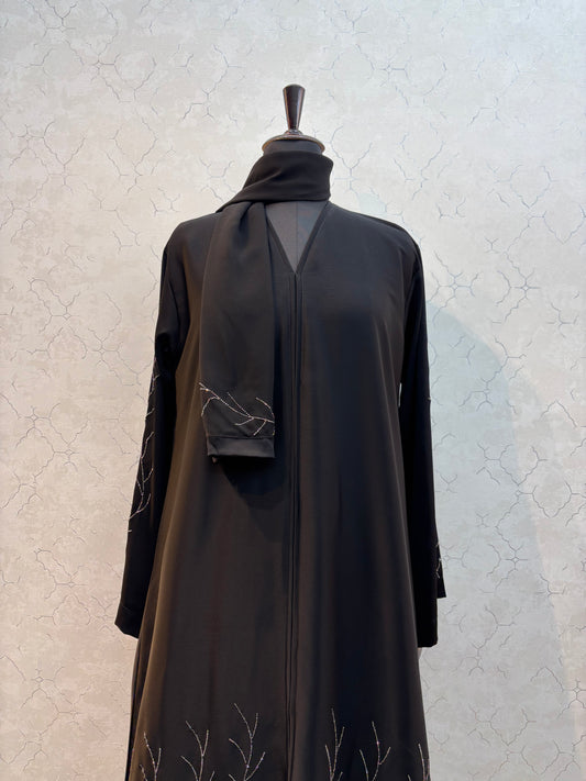 Premium Swarovski Burkha Imported Nida Fabric