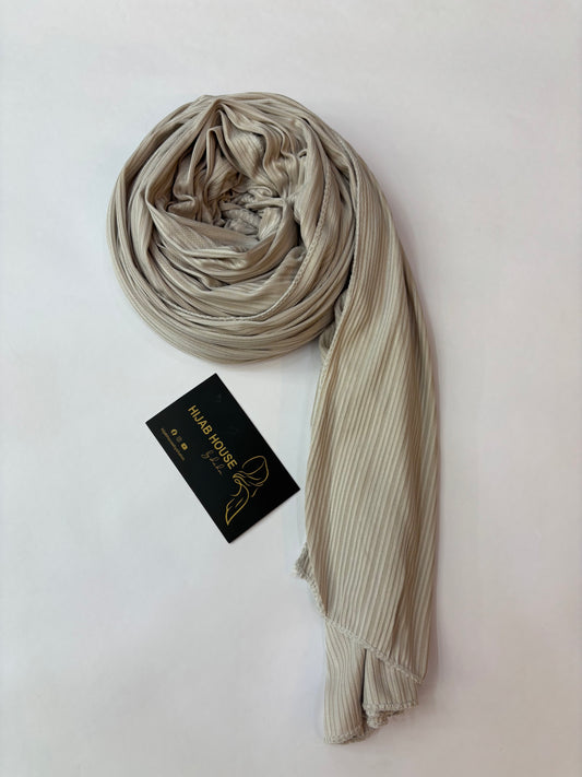 Ribbed Jersey Hijab Sand Beige