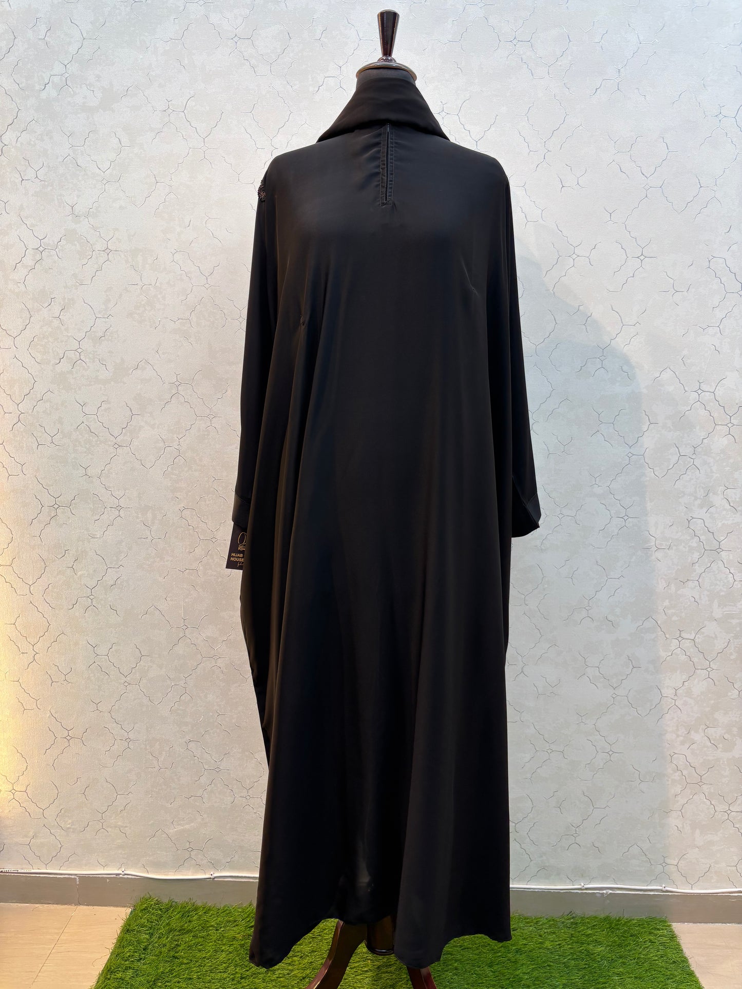 Handwork Abaya Korean Nida Fabric ( free size )