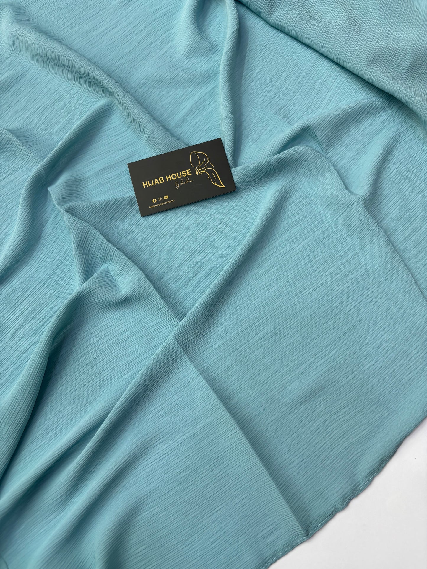 Pleated Chiffon Teal Green