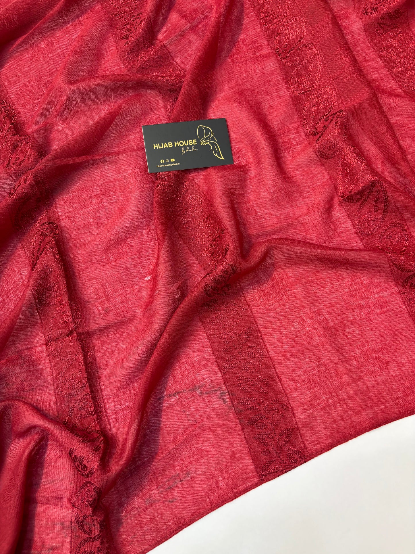 Soft Cotton Fabric Hijab Dark Red