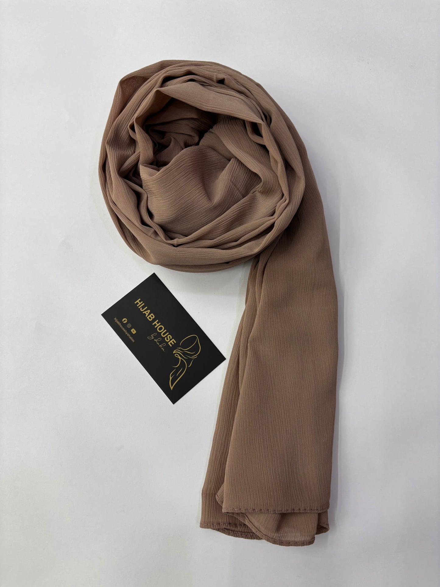 Pleated Chiffon Mocha Brown