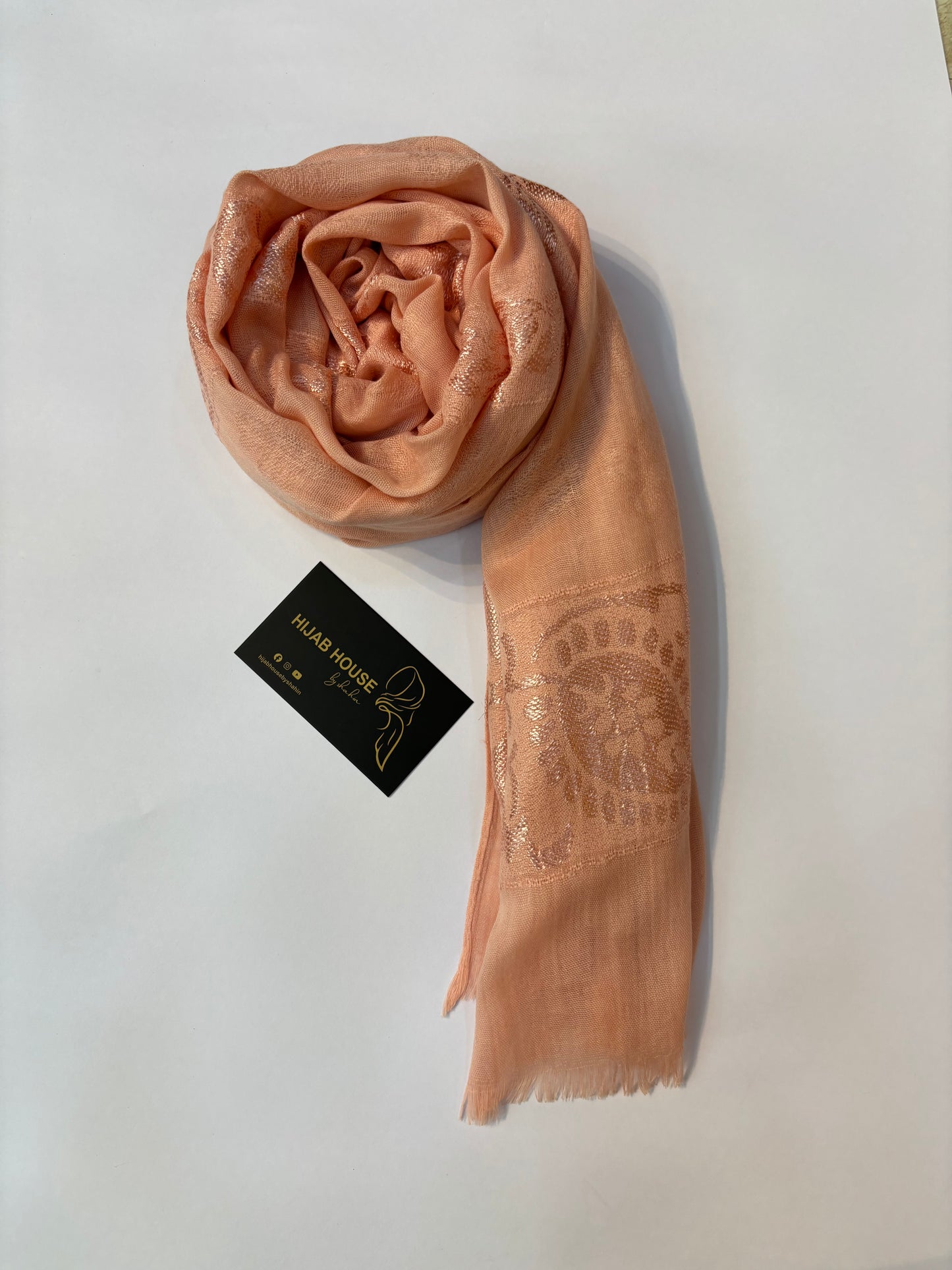 Soft Cotton Fabric Hijab Soft Peach