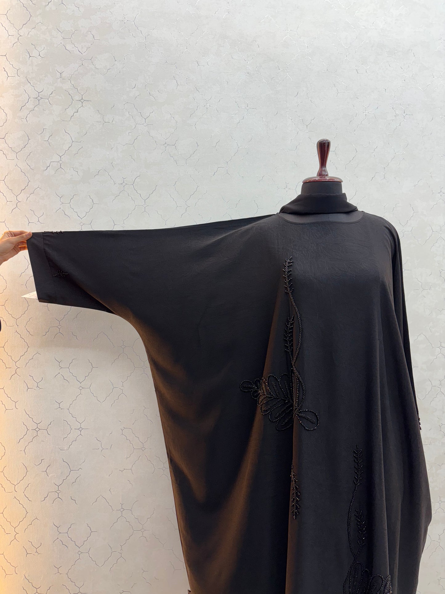 Handwork Abaya Premium Crush Marble Fabric