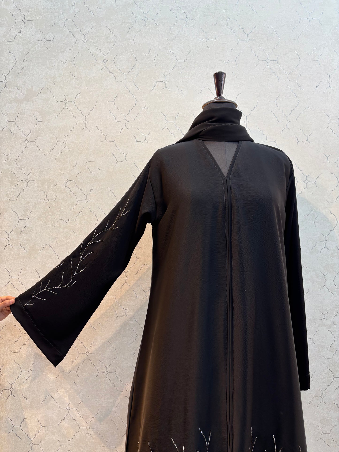 Premium Swarovski Burkha Imported Nida Fabric