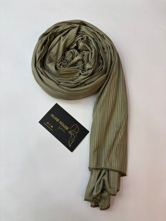 Ribbed Jersey Hijab Olive Sage