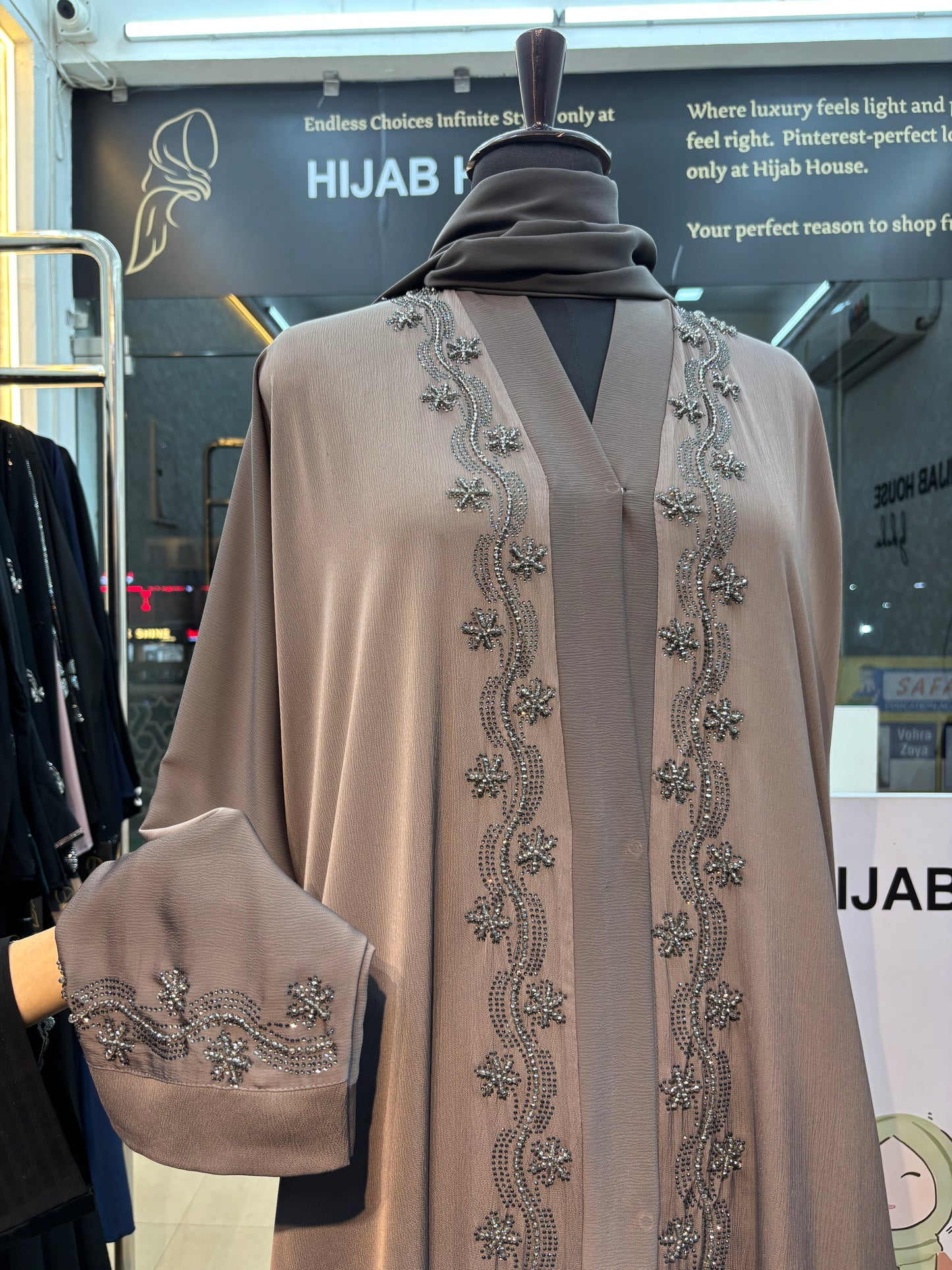 Handwork Imported Burkha (front open)