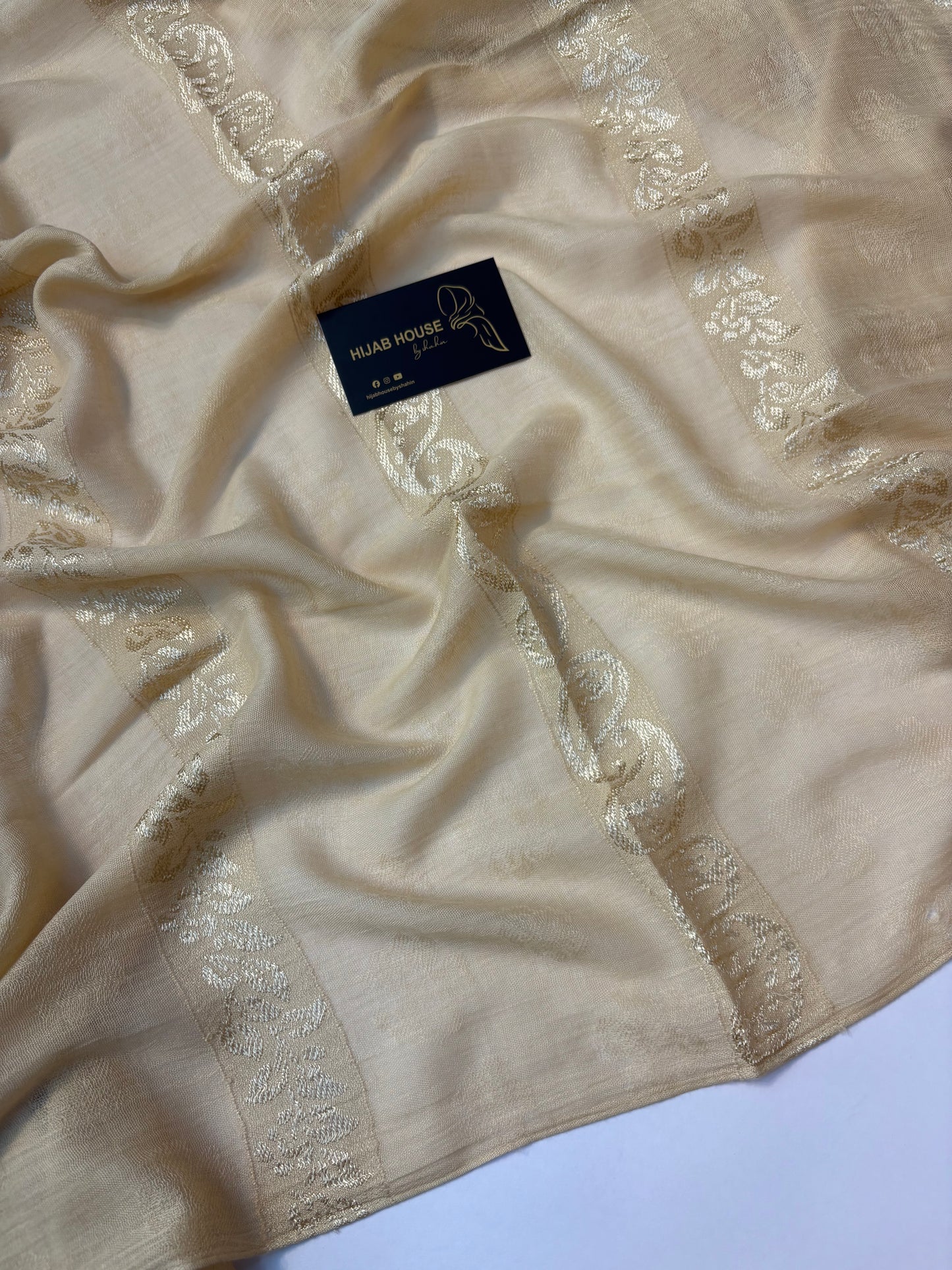 Soft Cotton Fabric Hijab Golden Beige