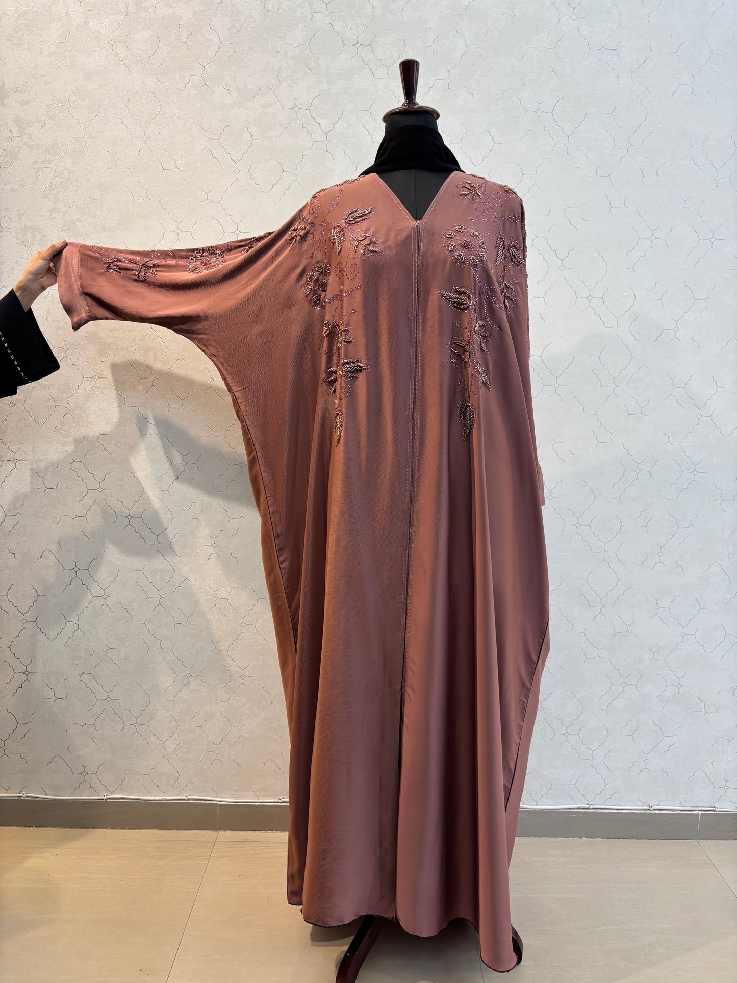 Handwork Abaya Tick Tok Fabric